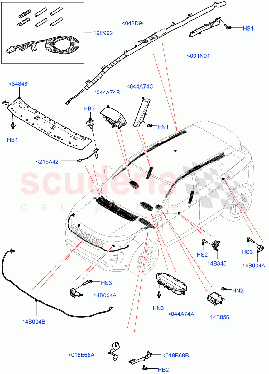 Airbag System(Changsu (China)) of Land Rover Land Rover Range Rover Evoque (2019+) [2.0 Turbo Diesel]