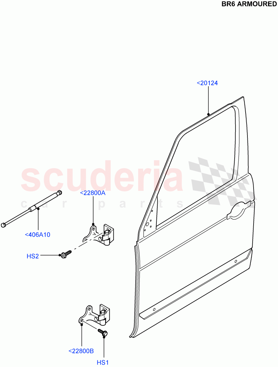 Front Doors, Hinges & Weatherstrips(With B6 Level Armouring)((V)FROMAA000001) of Land Rover Land Rover Range Rover (2010-2012) [5.0 OHC SGDI SC V8 Petrol]