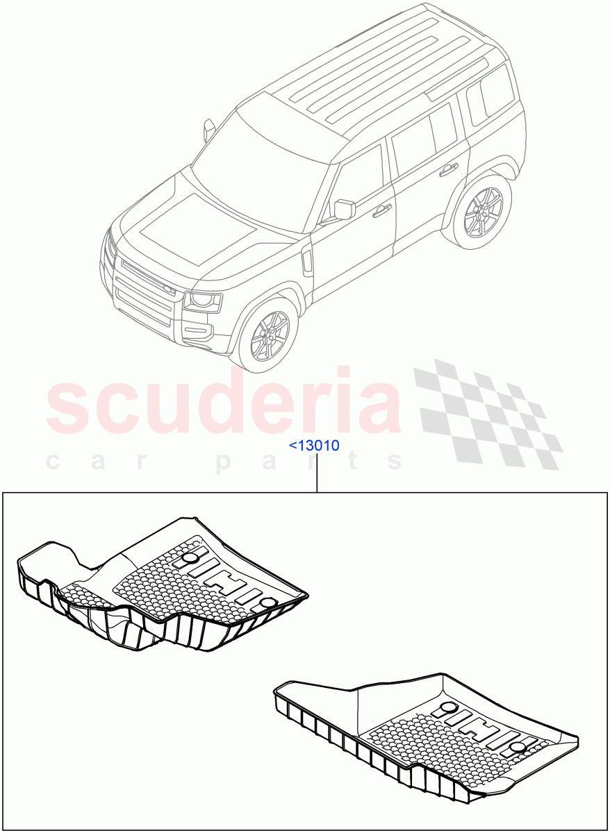 Floor Trim(Floor Mats, Commercial)(Version - Commercial,Front Floor Mats - SV)((V)FROMM2000001) of Land Rover Land Rover Defender (2020+) [3.0 I6 Turbo Petrol AJ20P6]