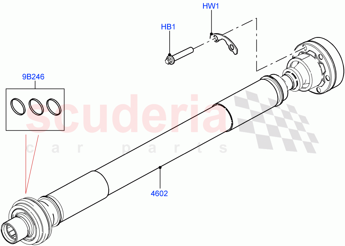 Drive Shaft - Front Axle Drive(Propshaft) of Land Rover Land Rover Range Rover (2022+) [3.0 I6 Turbo Diesel AJ20D6]