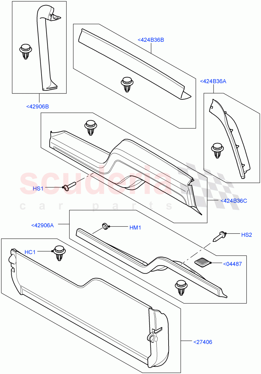 Back Door/Tailgate Trim Panels((V)FROMAA000001) of Land Rover Land Rover Discovery 4 (2010-2016) [2.7 Diesel V6]
