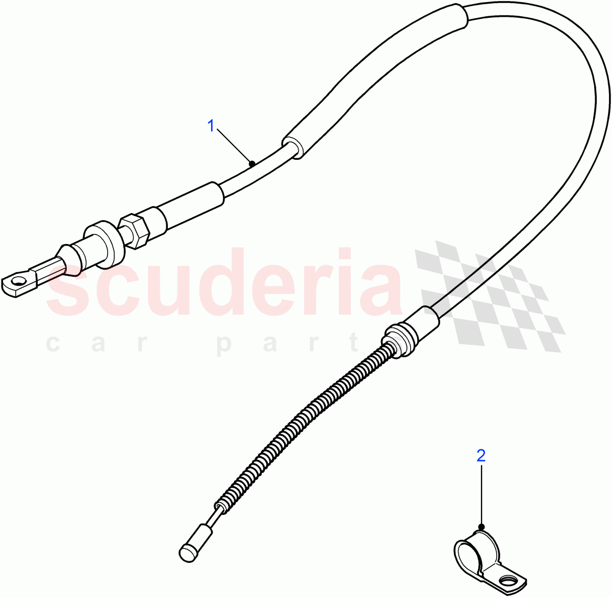 Handbrake Cable((V)FROM7A000001) of Land Rover Land Rover Defender (2007-2016)