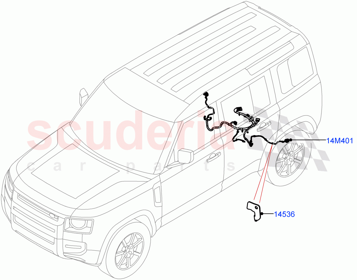 Electrical Wiring - Chassis of Land Rover Land Rover Defender (2020+) [5.0 OHC SGDI SC V8 Petrol]