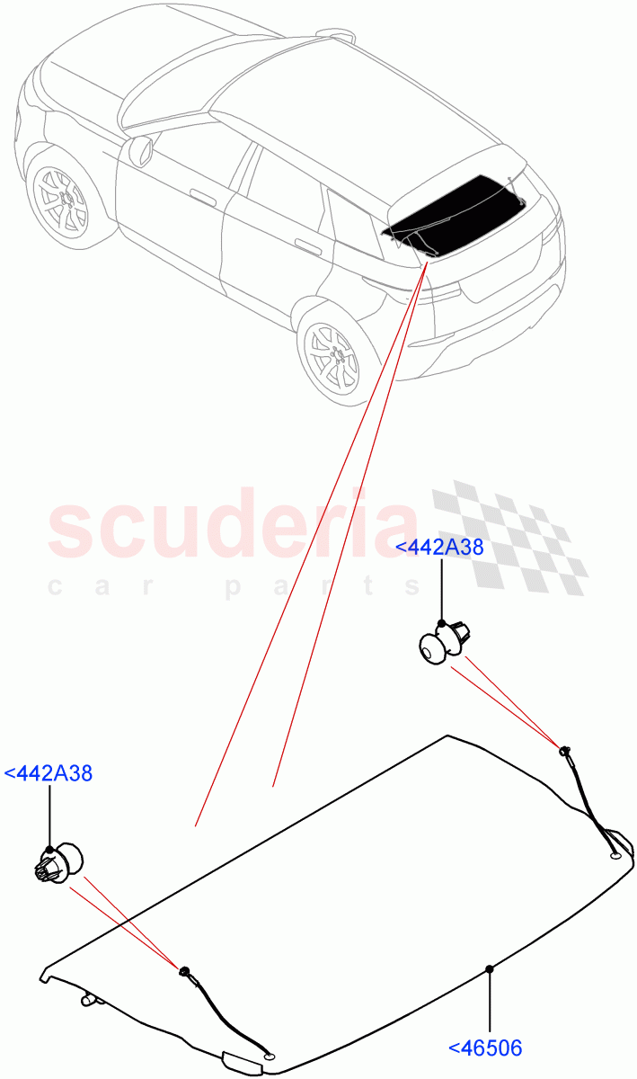 Load Compartment Trim(Package Tray)(Itatiaia (Brazil)) of Land Rover Land Rover Range Rover Evoque (2019+) [2.0 Turbo Diesel AJ21D4]