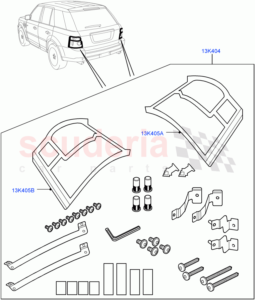 Body Dress Up Kits - Rear(Accessory)((V)FROMAA000001) of Land Rover Land Rover Range Rover Sport (2010-2013) [3.0 Diesel 24V DOHC TC]