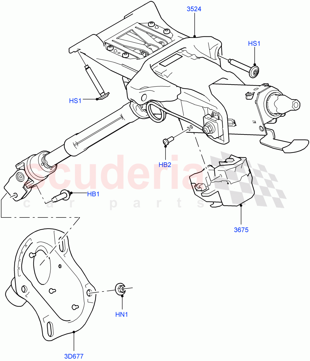 Steering Column(Changsu (China))((V)FROMFG000001) of Land Rover Land Rover Discovery Sport (2015+) [2.0 Turbo Petrol AJ200P]