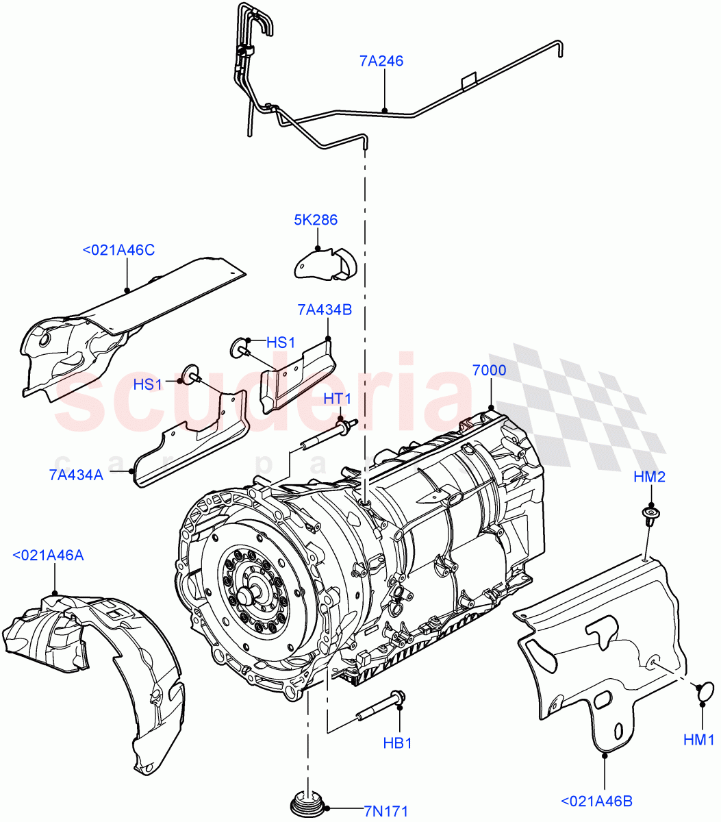 Auto Trans Assy & Speedometer Drive(Nitra Plant Build)(3.0L AJ20P6 Petrol High,8 Speed Auto Trans ZF 8HP76) of Land Rover Land Rover Defender (2020+) [5.0 OHC SGDI SC V8 Petrol]