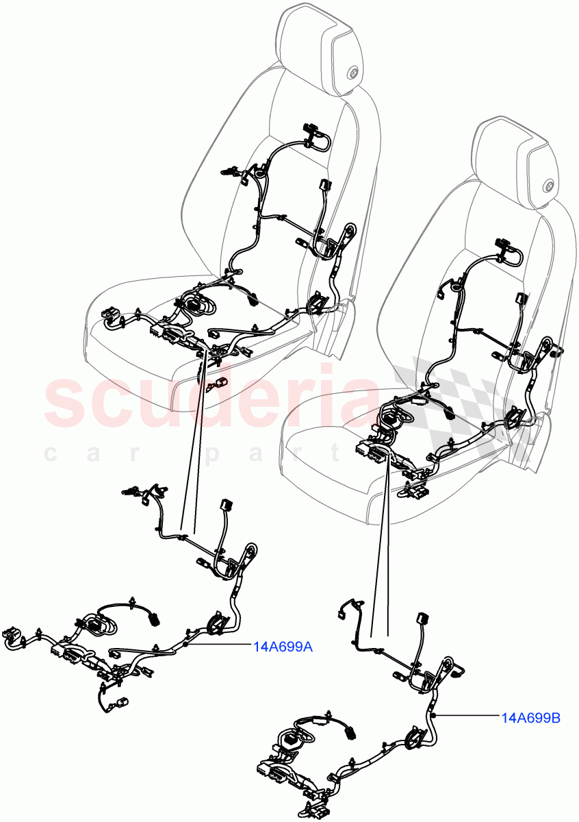 Wiring - Seats(Front Seats)(Itatiaia (Brazil))((V)FROMGT000001) of Land Rover Land Rover Discovery Sport (2015+) [2.0 Turbo Petrol AJ200P]