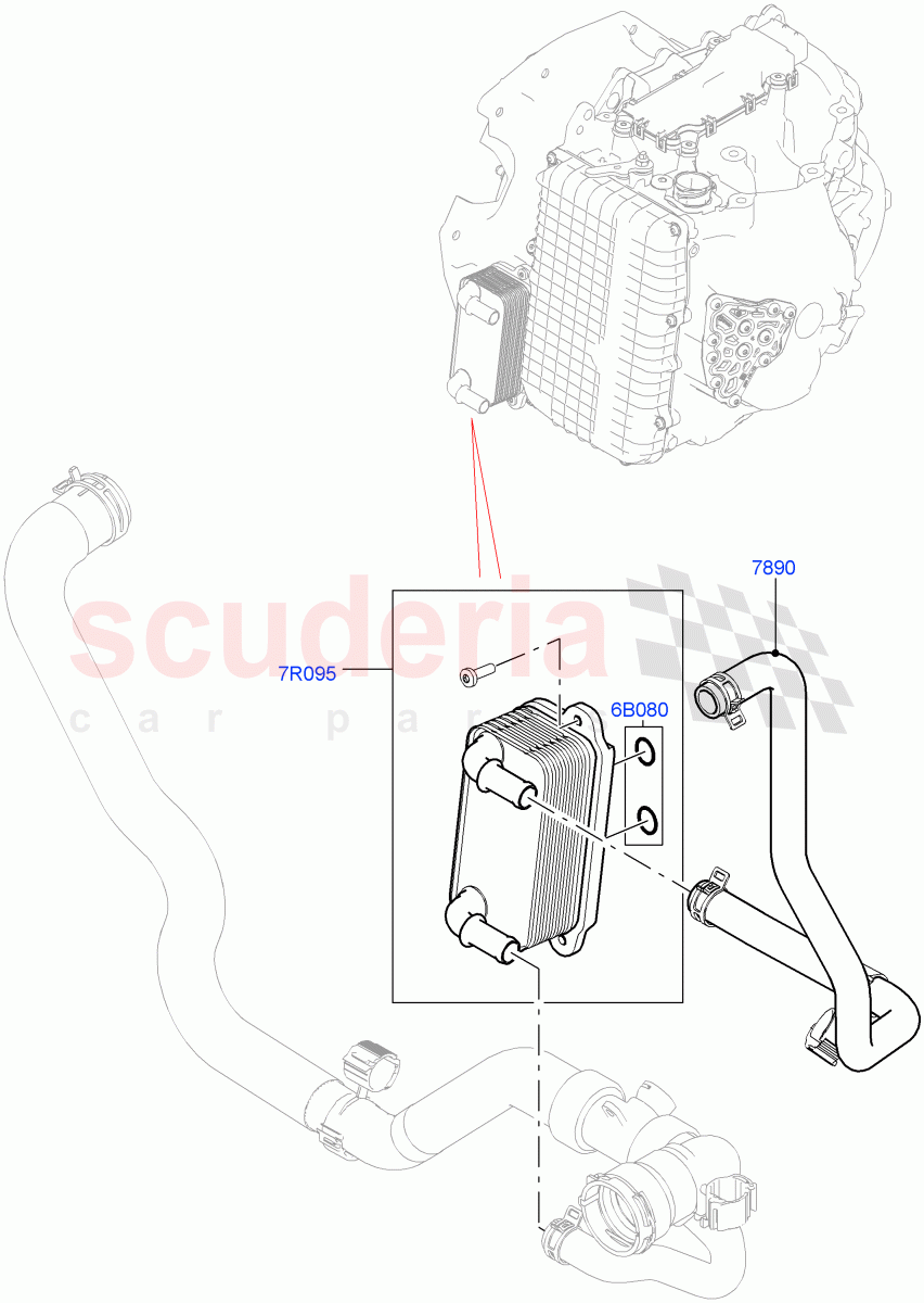 Transmission Cooling Systems(2.0L 16V TIVCT T/C 240PS Petrol,9 Speed Auto AWD,Itatiaia (Brazil))((V)FROMGT000001) of Land Rover Land Rover Range Rover Evoque (2012-2018) [2.0 Turbo Diesel]