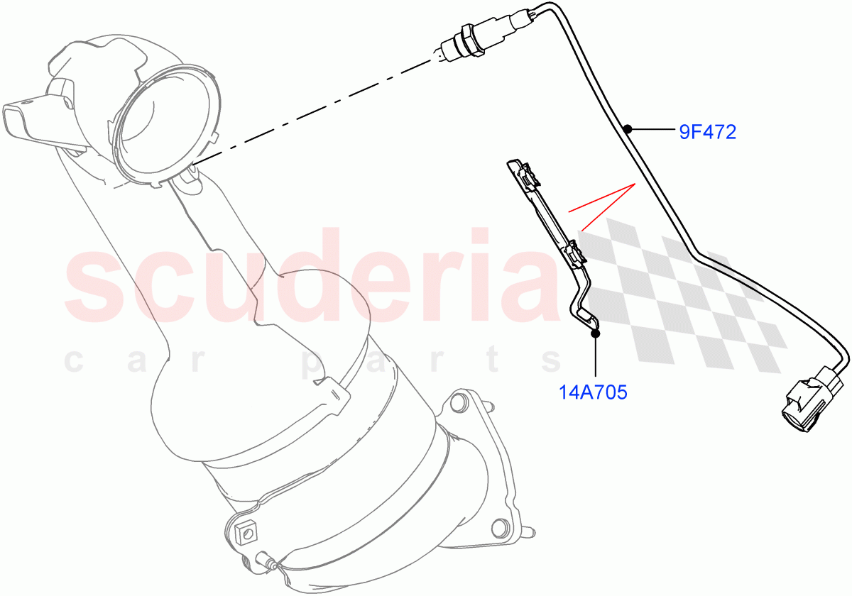 Exhaust Sensors And Modules(2.0L I4 DSL MID DOHC AJ200,Euro Stage 4 Emissions)((V)FROMHH000001) of Land Rover Land Rover Discovery Sport (2015+) [2.0 Turbo Diesel]