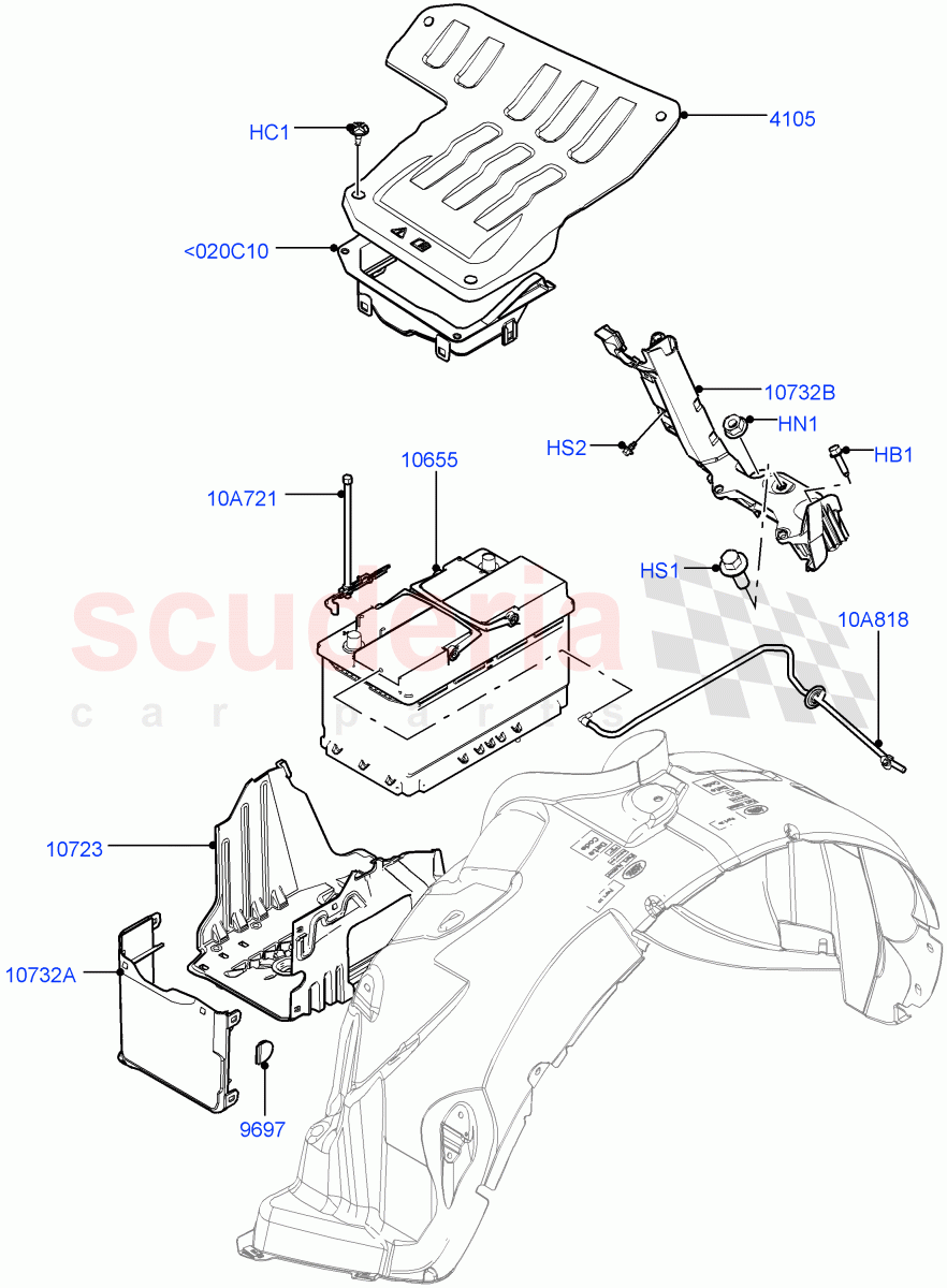 Battery And Mountings(Changsu (China))((V)FROMEG000001) of Land Rover Land Rover Range Rover Evoque (2012-2018) [2.0 Turbo Petrol GTDI]
