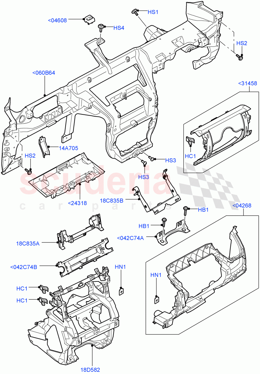 Instrument Panel(Internal Components)((V)FROMAA000001) of Land Rover Land Rover Range Rover Sport (2010-2013) [3.6 V8 32V DOHC EFI Diesel]