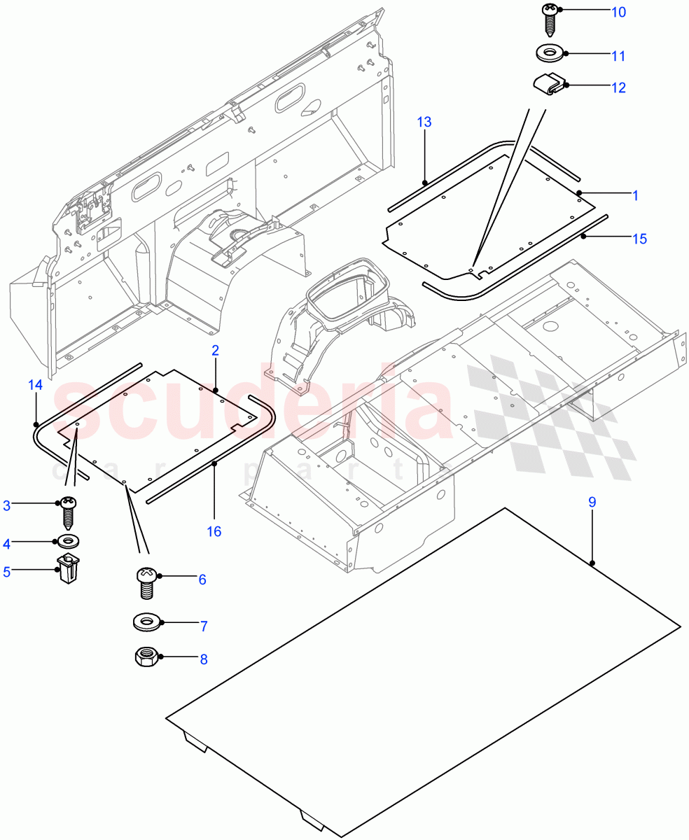 Floor Plates((V)FROM7A000001) of Land Rover Land Rover Defender (2007-2016)