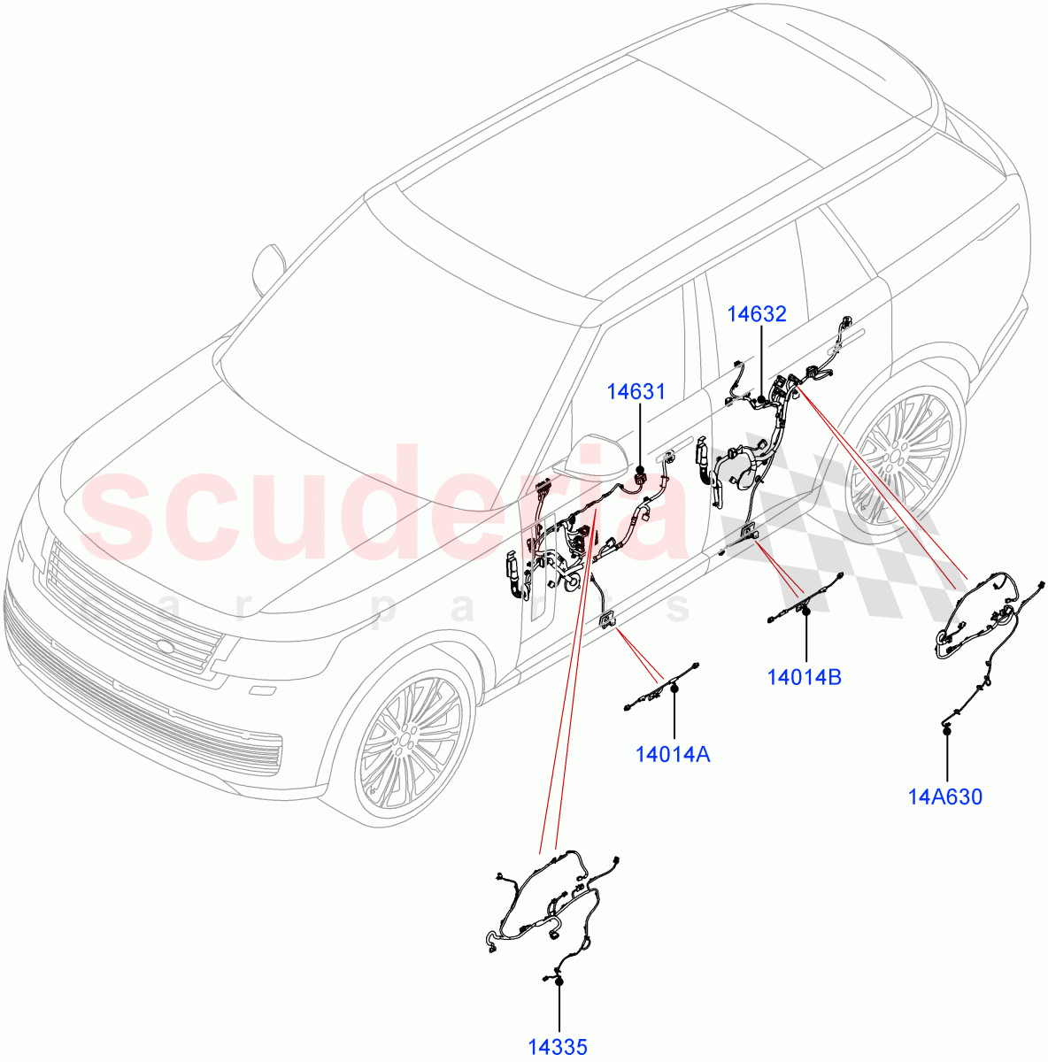 Electrical Wiring - Body And Rear(Front And Rear Doors) of Land Rover Land Rover Range Rover (2022+) [4.4 V8 Turbo Petrol NC10]