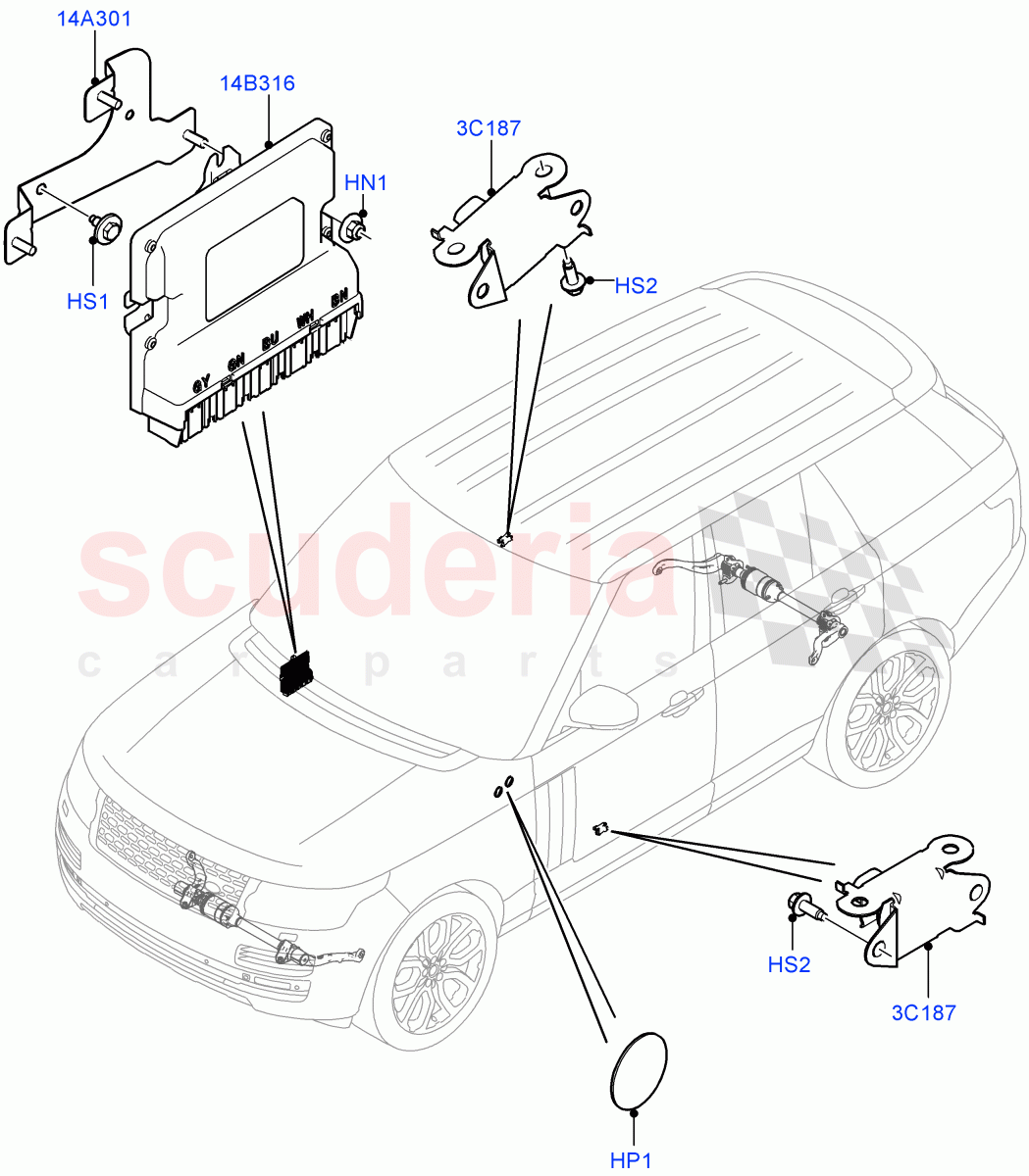 Active Anti-Roll Bar System(Controls/Electrics)(With ACE Suspension)((V)TOJA999999) of Land Rover Land Rover Range Rover (2012-2021) [4.4 DOHC Diesel V8 DITC]