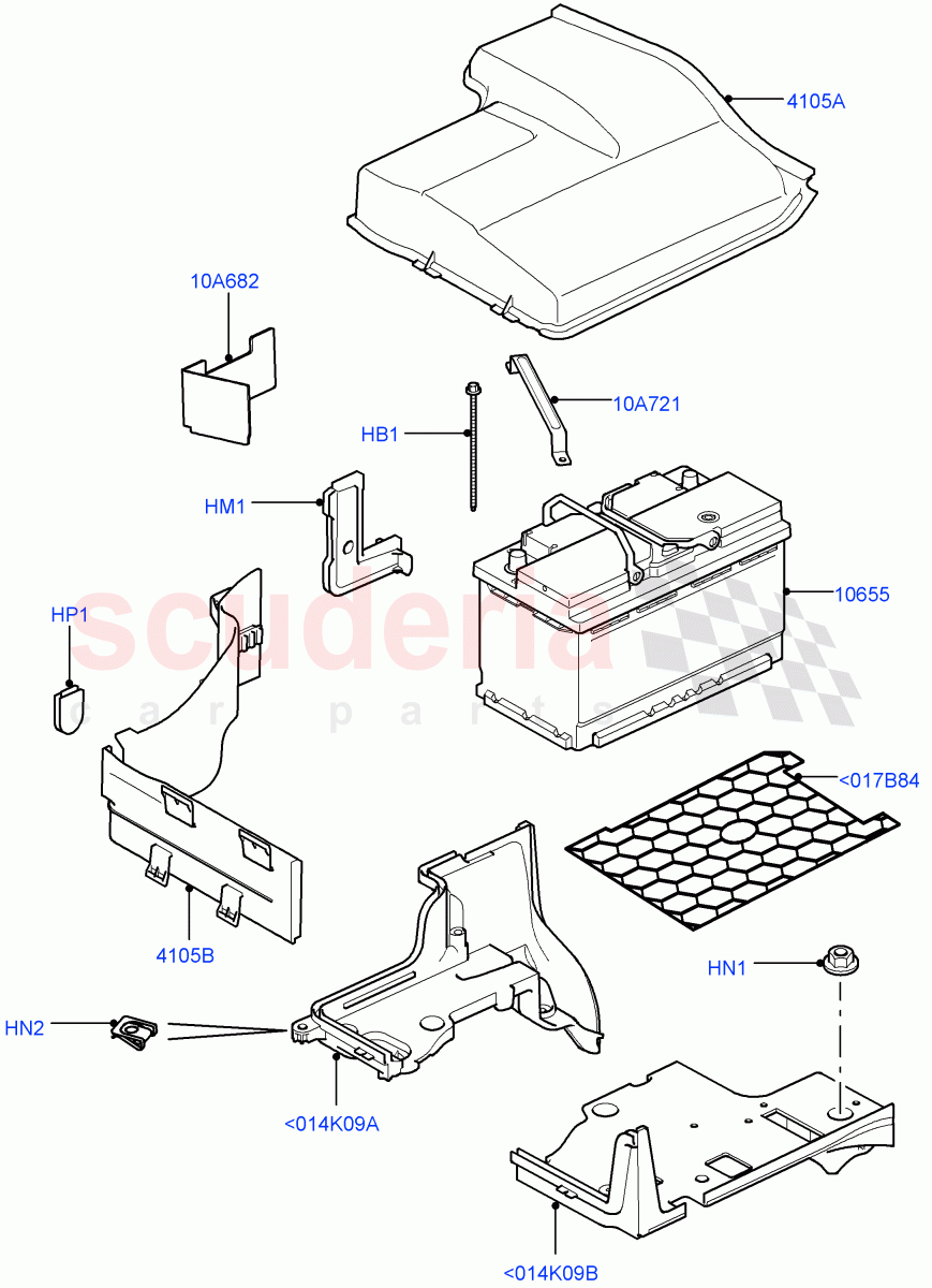 Battery And Mountings((V)FROMAA000001,(V)TODA999999) of Land Rover Land Rover Discovery 4 (2010-2016) [3.0 DOHC GDI SC V6 Petrol]