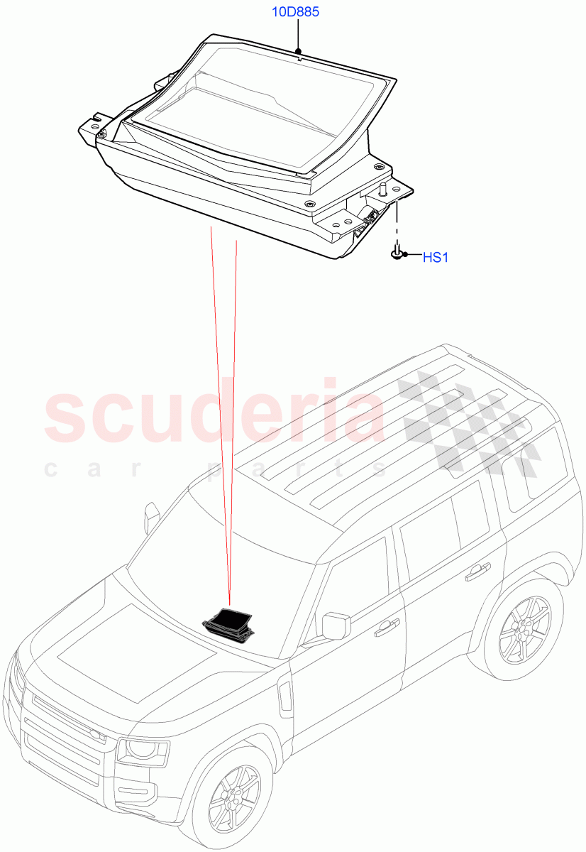 Head Up Display Module(Head Up Display) of Land Rover Land Rover Defender (2020+) [2.0 Turbo Diesel]