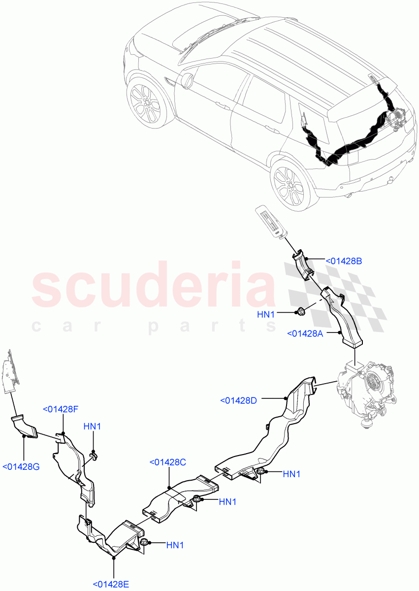 Air Vents, Louvres And Ducts(Internal Components)(Itatiaia (Brazil),Climate Control - Chiller Unit)((V)FROMGT000001) of Land Rover Land Rover Discovery Sport (2015+) [2.0 Turbo Petrol AJ200P]