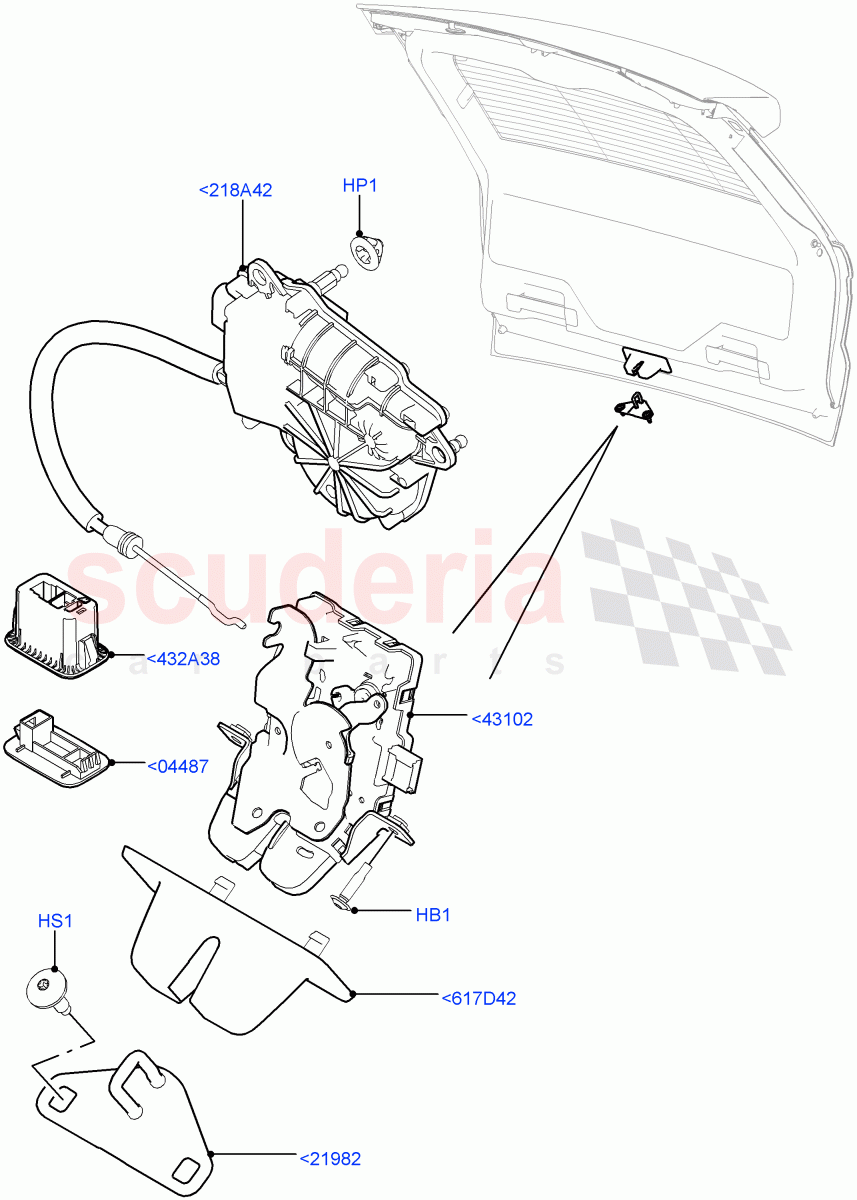 Luggage Compt/Tailgte Lock Controls of Land Rover Land Rover Range Rover Sport (2014+) [3.0 Diesel 24V DOHC TC]