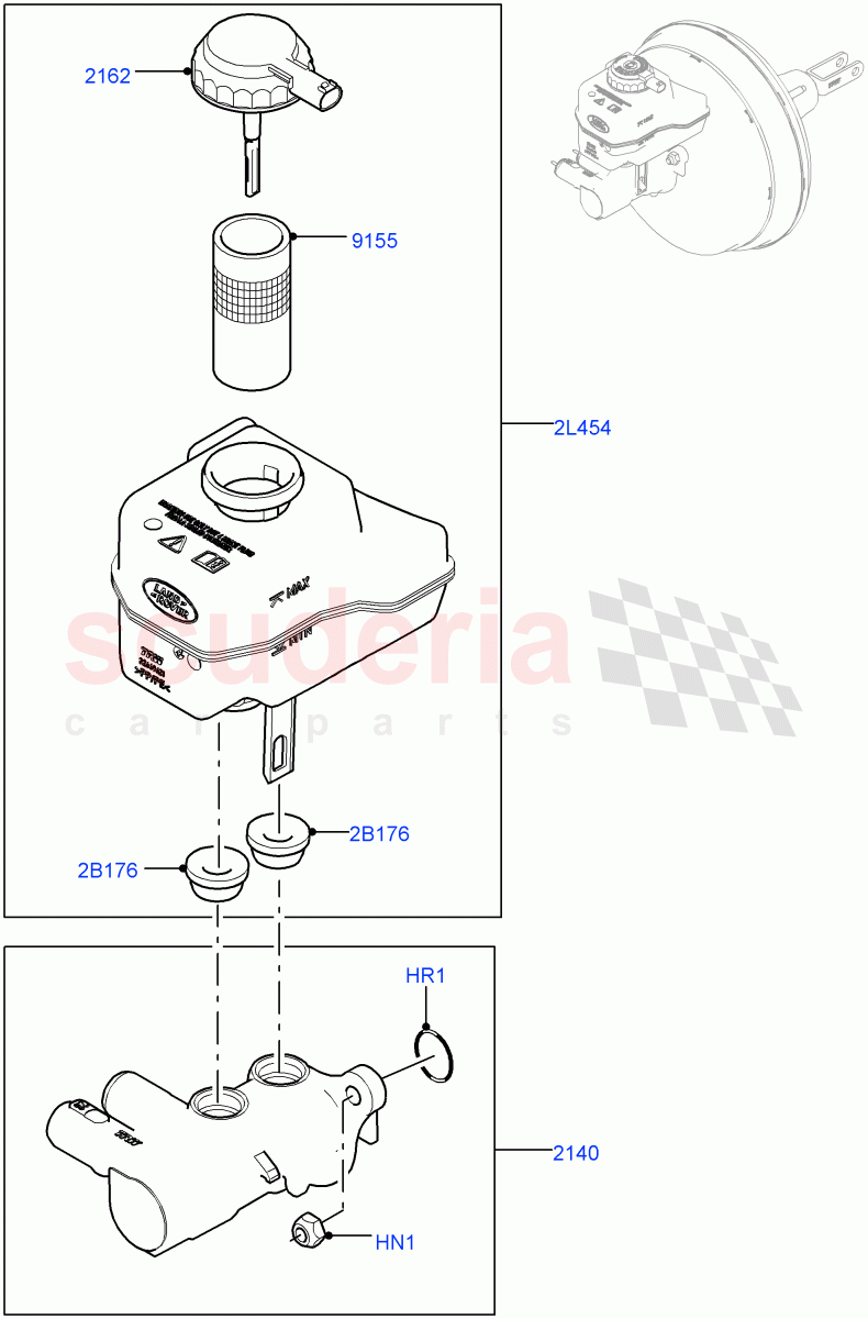Master Cylinder - Brake System of Land Rover Land Rover Range Rover (2012-2021) [3.0 I6 Turbo Petrol AJ20P6]