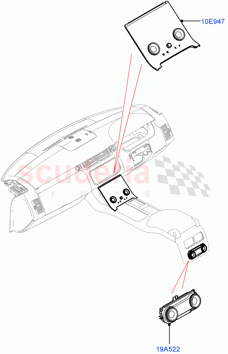 Heater & Air Conditioning Controls((V)FROMJA000001) of Land Rover Land Rover Range Rover (2012-2021) [3.0 I6 Turbo Petrol AJ20P6]