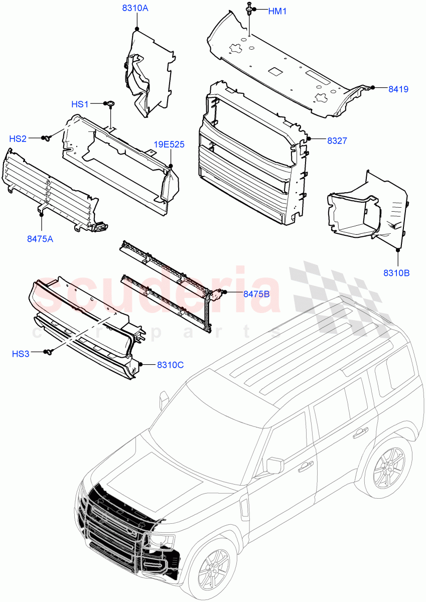 Air Deflectors of Land Rover Land Rover Defender (2020+) [5.0 OHC SGDI SC V8 Petrol]