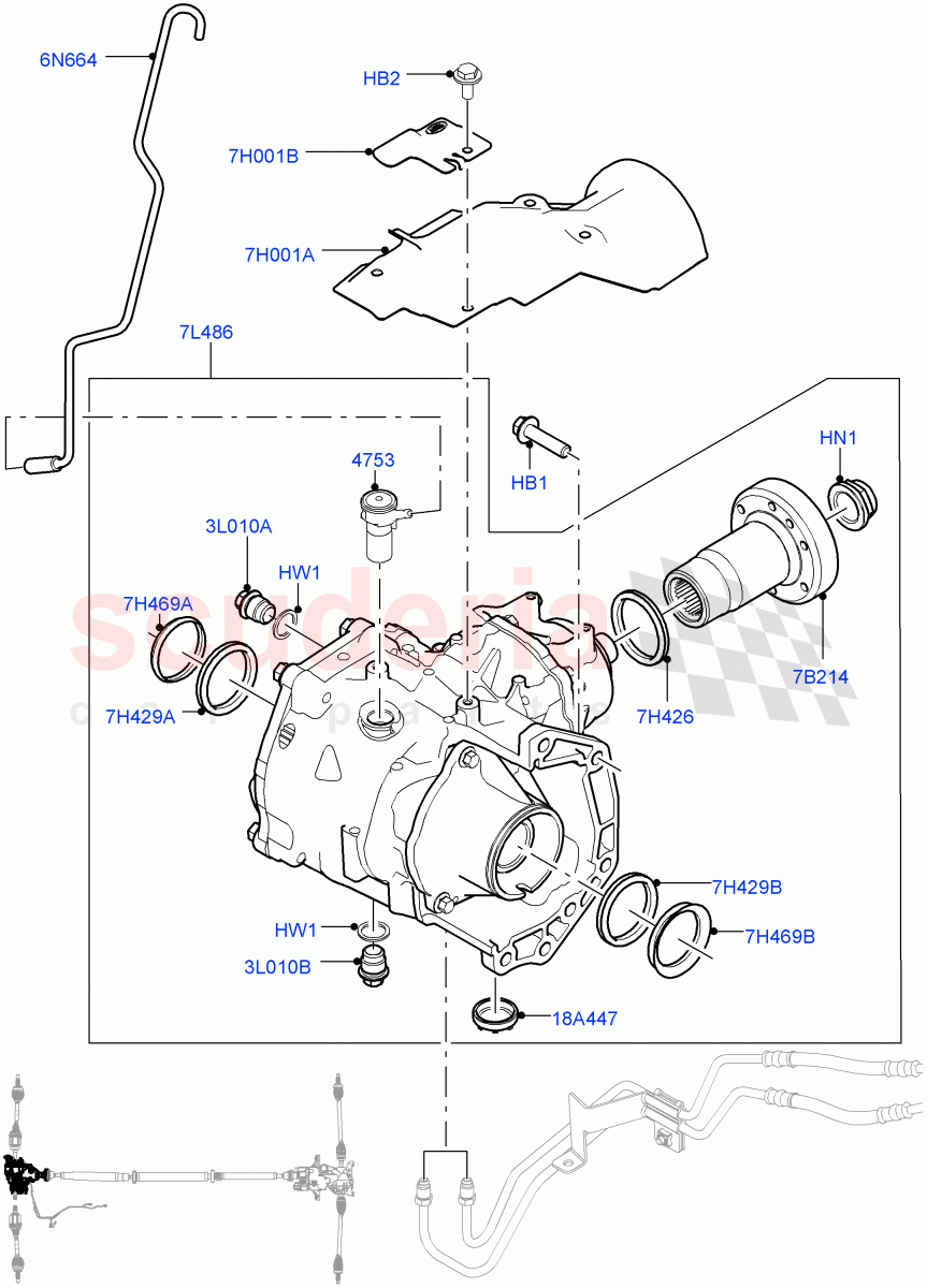 Front Axle Case(Halewood (UK),Dynamic Driveline)((V)FROMEH000001) of Land Rover Land Rover Range Rover Evoque (2012-2018) [2.0 Turbo Petrol AJ200P]