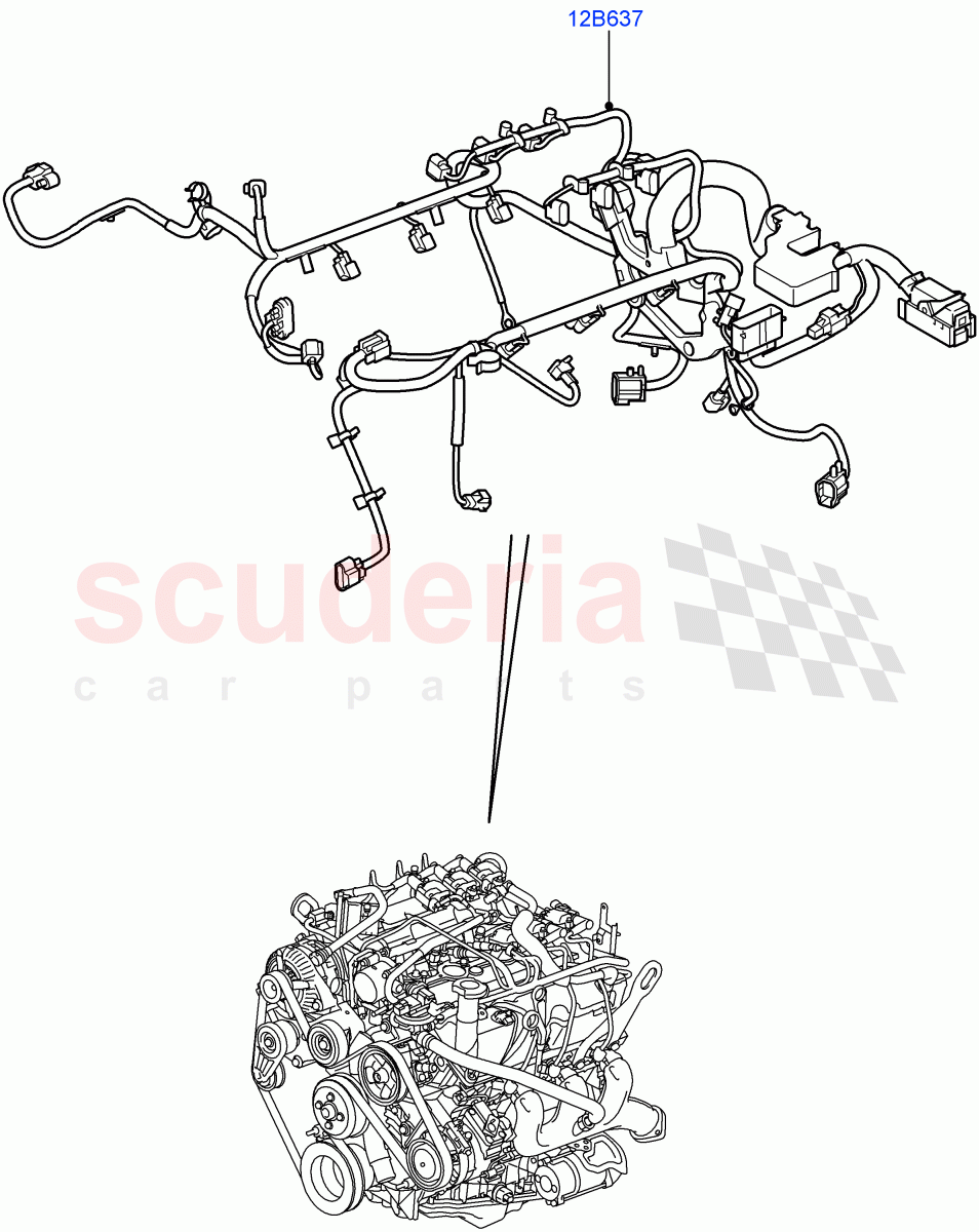 Electrical Wiring - Engine And Dash(Engine)(Cologne V6 4.0 EFI (SOHC))((V)FROMAA000001) of Land Rover Land Rover Discovery 4 (2010-2016) [3.0 Diesel 24V DOHC TC]