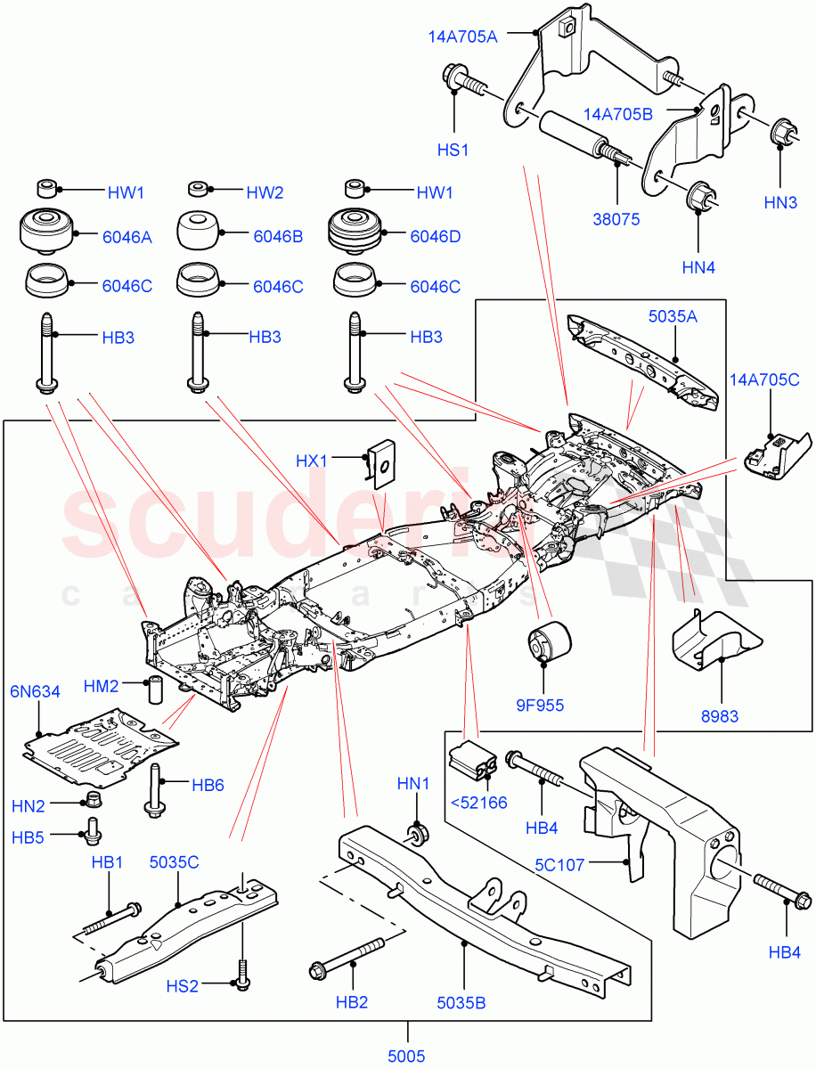 Chassis Frame((V)FROMAA000001) of Land Rover Land Rover Discovery 4 (2010-2016) [3.0 DOHC GDI SC V6 Petrol]