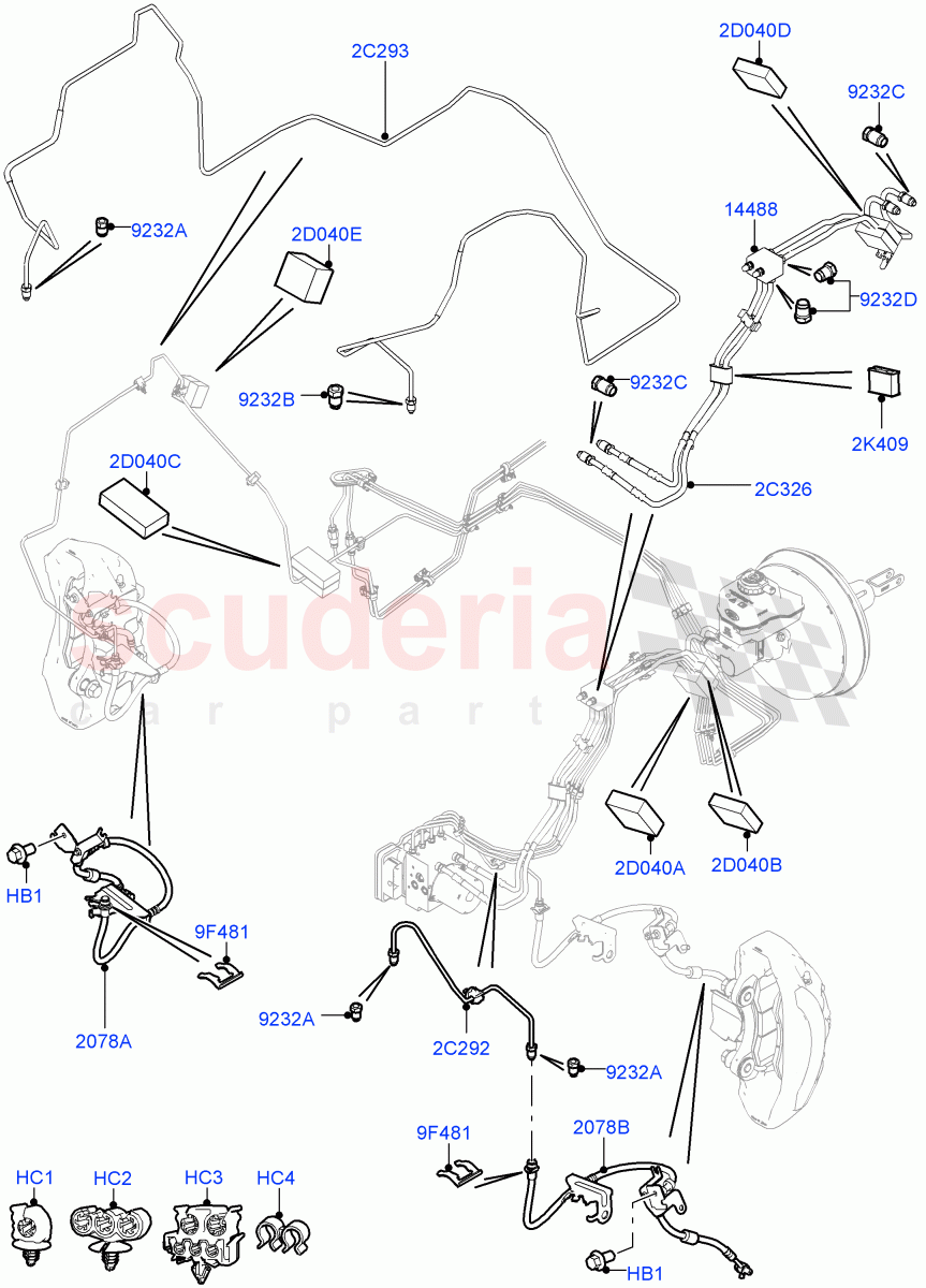 Front Brake Pipes of Land Rover Land Rover Range Rover (2012-2021) [2.0 Turbo Petrol AJ200P]
