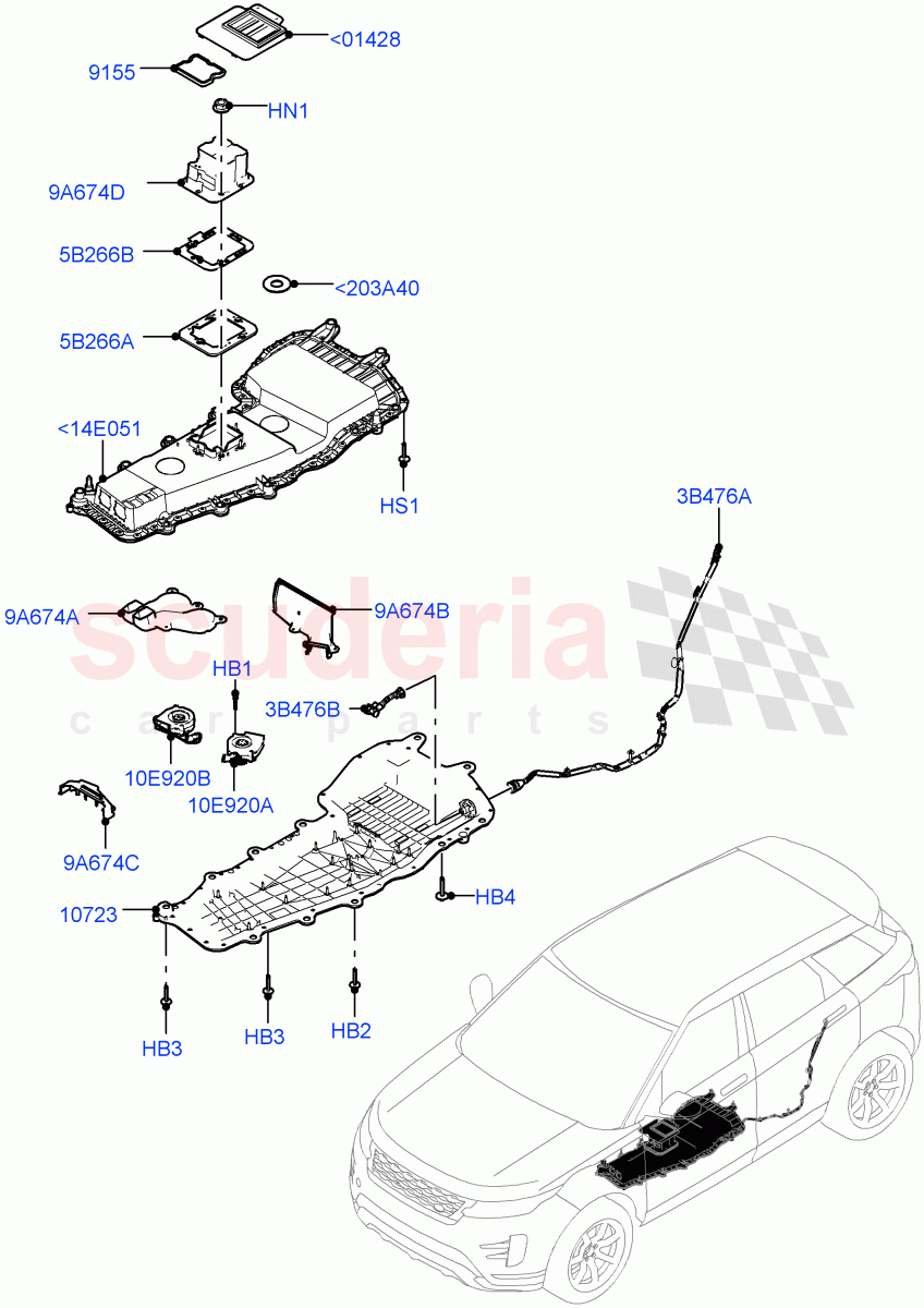 Hybrid Electrical Modules(MHEV Battery Housing, Cooling Ducts and Fans)(Changsu (China),Electric Engine Battery-MHEV) of Land Rover Land Rover Range Rover Evoque (2019+) [2.0 Turbo Diesel]