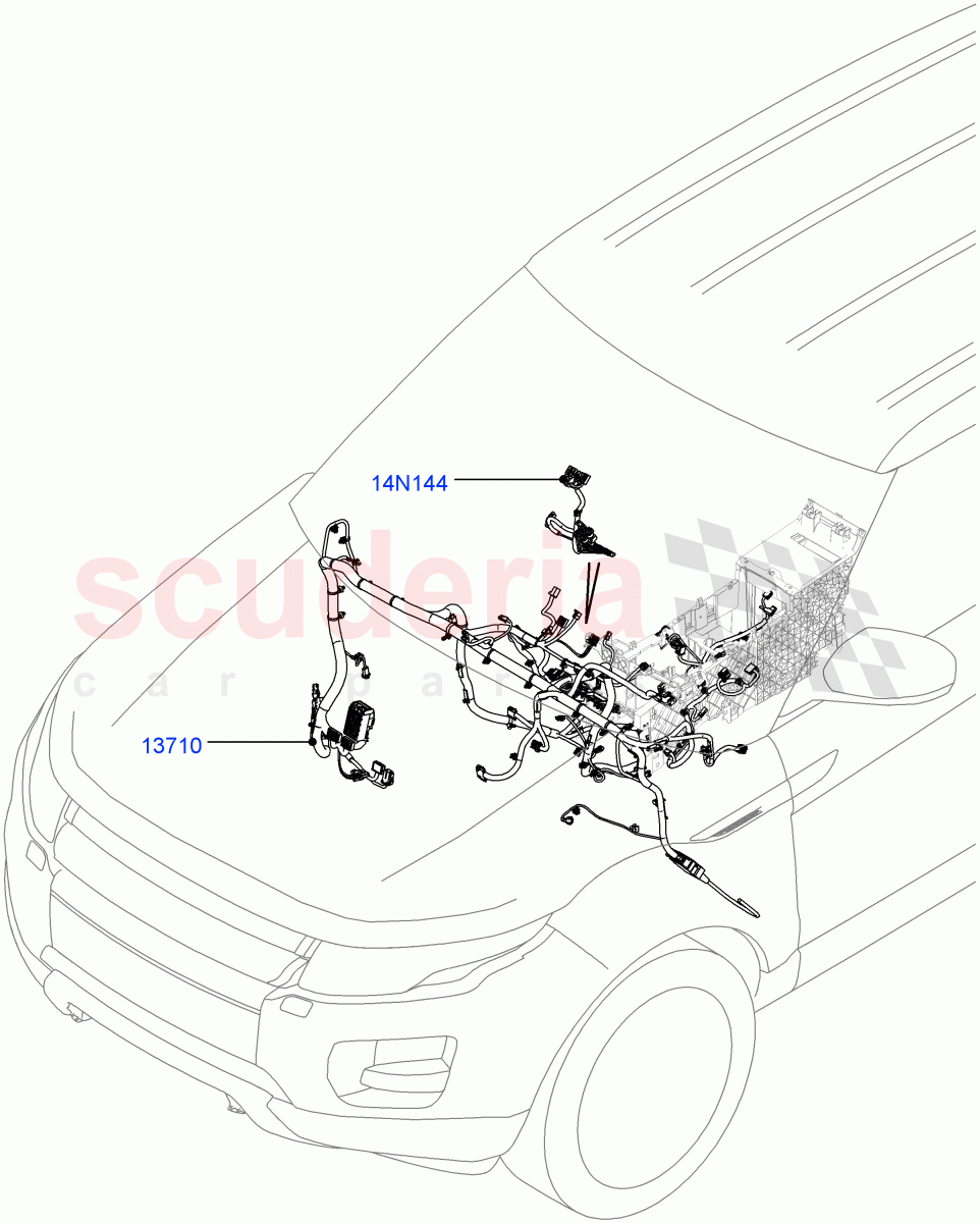 Electrical Wiring - Engine And Dash(Facia)(Changsu (China))((V)FROMEG000001) of Land Rover Land Rover Range Rover Evoque (2012-2018) [2.0 Turbo Petrol AJ200P]