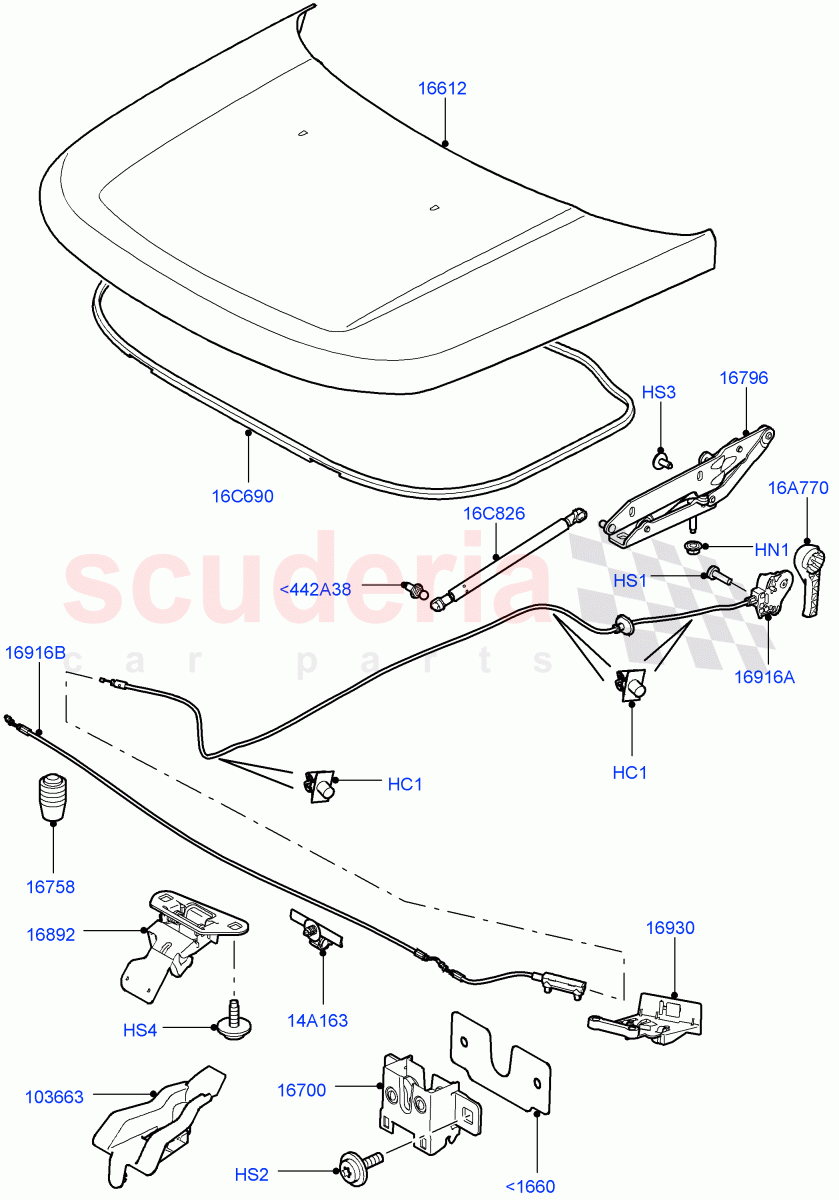 Hood And Related Parts((V)FROMAA000001) of Land Rover Land Rover Discovery 4 (2010-2016) [5.0 OHC SGDI NA V8 Petrol]