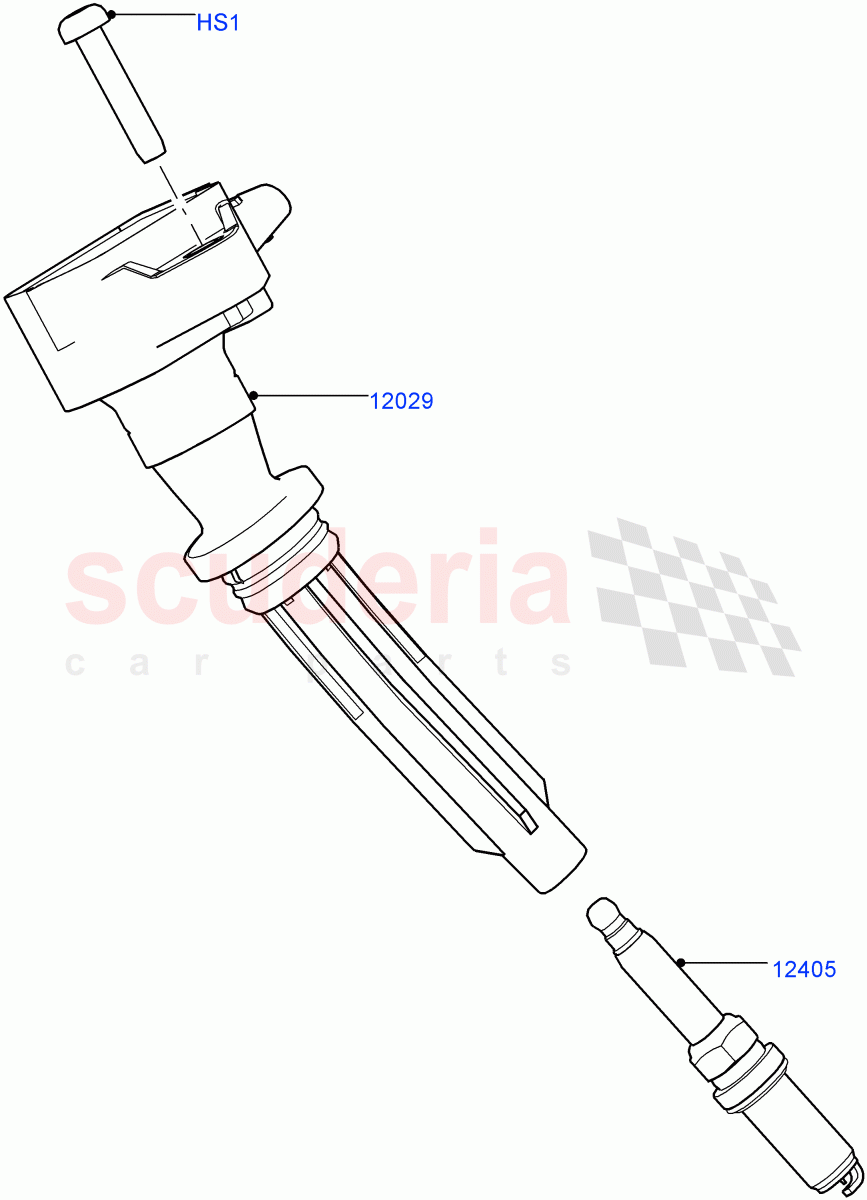 Ignition Coil And Wires/Spark Plugs(Solihull Plant Build)(3.0L DOHC GDI SC V6 PETROL)((V)FROMEA000001) of Land Rover Land Rover Range Rover Sport (2014+) [3.0 DOHC GDI SC V6 Petrol]