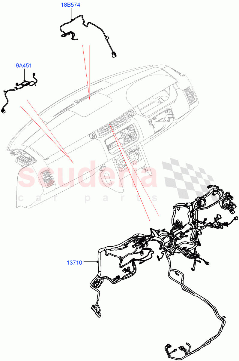 Electrical Wiring - Engine And Dash(Facia)((V)FROMJA000001,(V)TOJA999999) of Land Rover Land Rover Range Rover (2012-2021) [2.0 Turbo Petrol AJ200P]