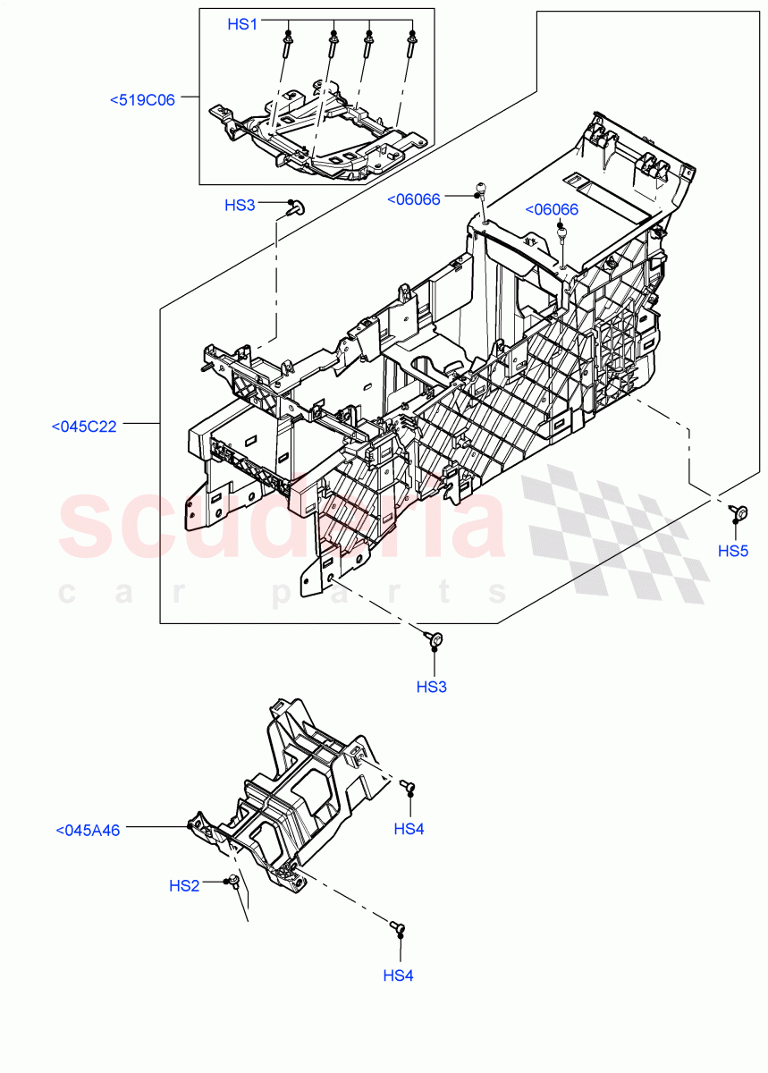 Console - Floor(Internal Components)(Changsu (China))((V)FROMEG000001) of Land Rover Land Rover Range Rover Evoque (2012-2018) [2.2 Single Turbo Diesel]