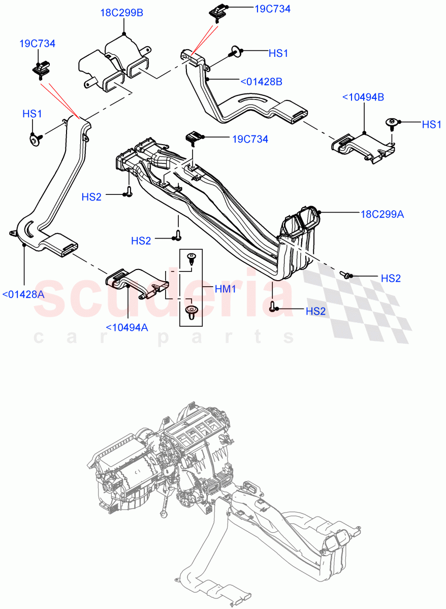 Air Vents, Louvres And Ducts(Internal Components, Floor) of Land Rover Land Rover Range Rover Sport (2014+) [2.0 Turbo Diesel]