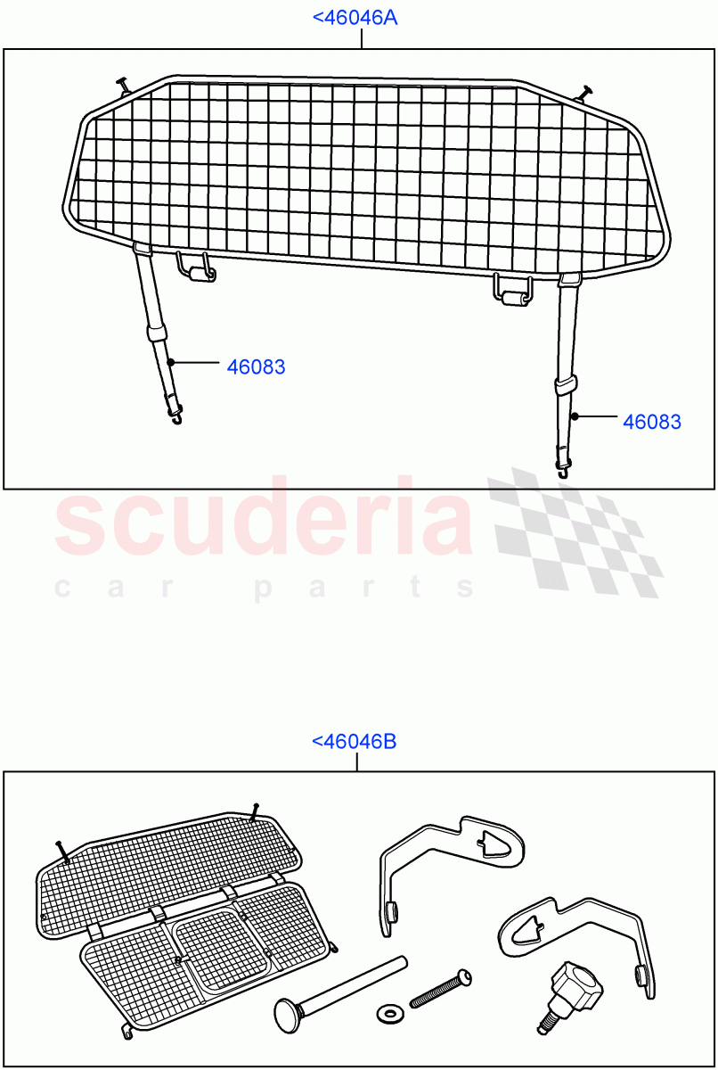 Dog Guard/Partition(Accessory)(Less Armoured)((V)FROMAA000001) of Land Rover Land Rover Range Rover (2010-2012) [5.0 OHC SGDI NA V8 Petrol]