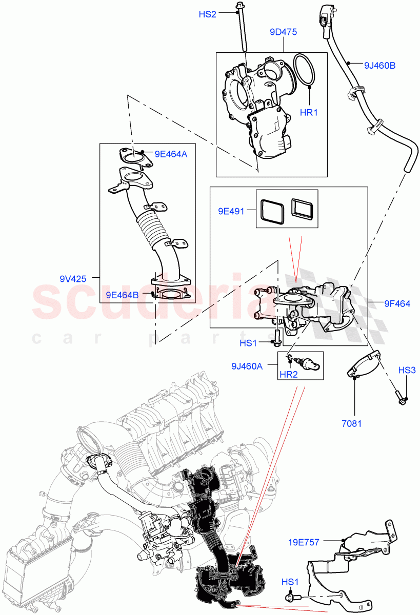 Exhaust Gas Recirculation(Low Pressure EGR)(2.0L I4 DSL MID DOHC AJ200,Euro Stage 4 Emissions)((V)FROMKH000001) of Land Rover Land Rover Discovery Sport (2015+) [2.0 Turbo Diesel]