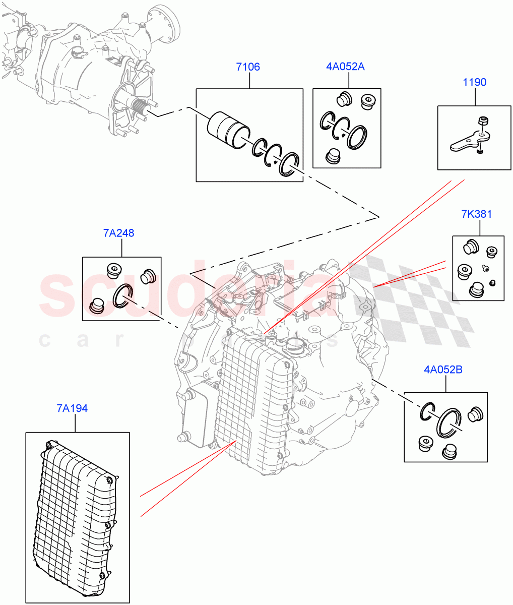 Transmission External Components(2.0L AJ20P4 Petrol Mid PTA,9 Speed Auto Trans 9HP50,Changsu (China))((V)FROMKG006088) of Land Rover Land Rover Range Rover Evoque (2019+) [2.0 Turbo Diesel AJ21D4]