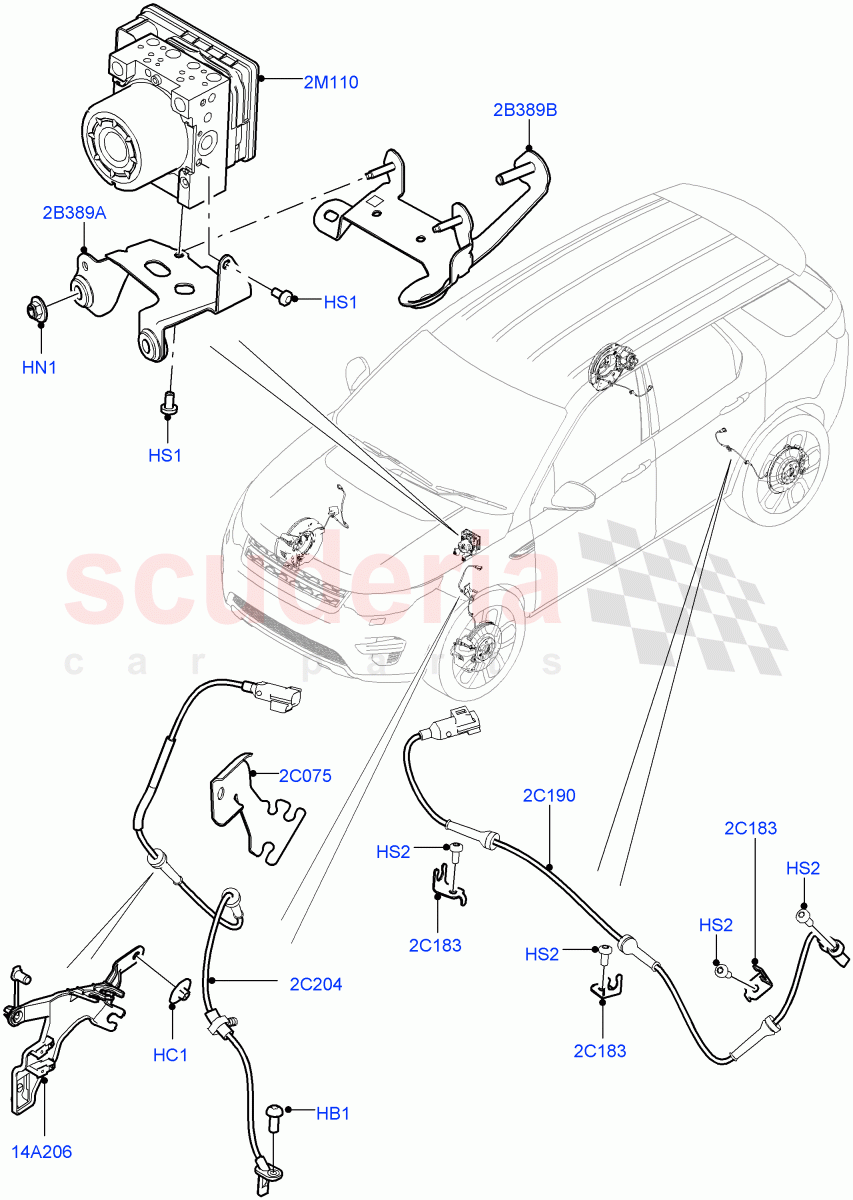 Anti-Lock Braking System(Itatiaia (Brazil))((V)FROMGT000001) of Land Rover Land Rover Discovery Sport (2015+) [1.5 I3 Turbo Petrol AJ20P3]
