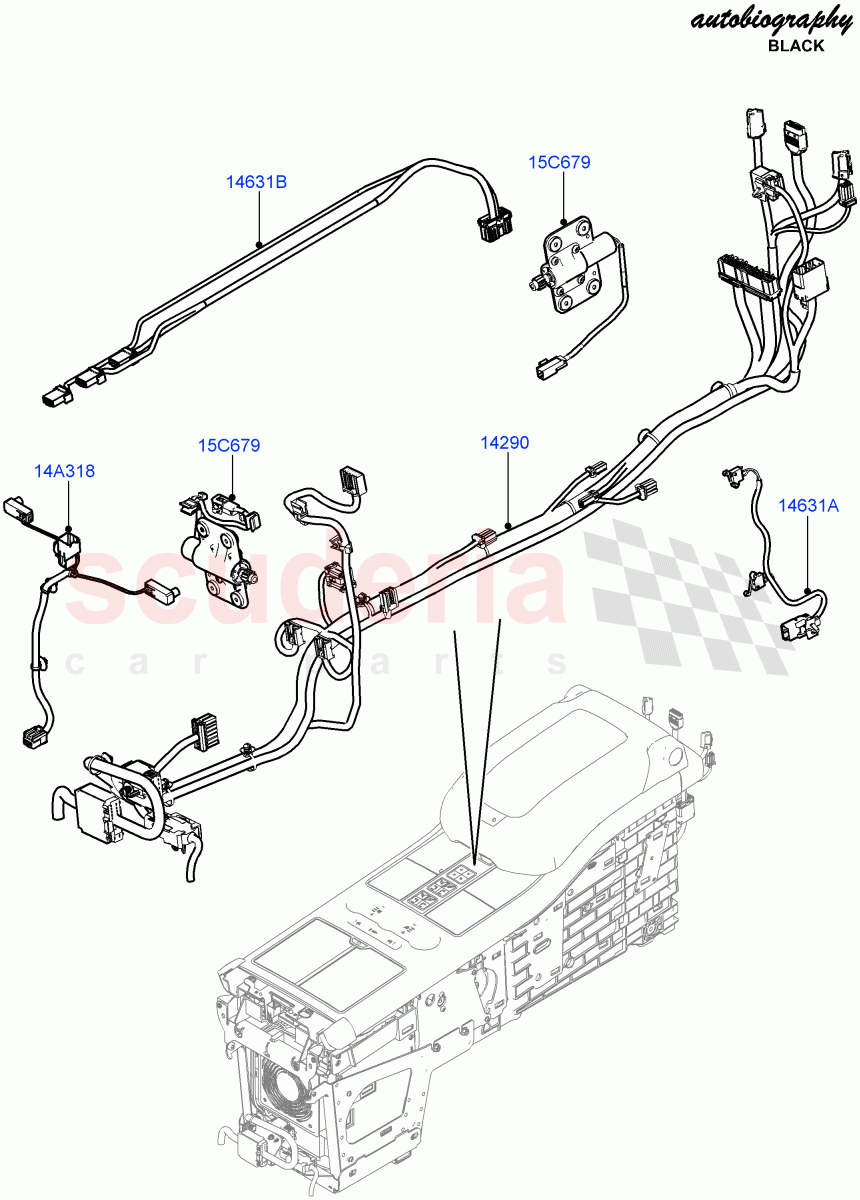 Electrical Wiring - Engine And Dash(Console)(Console Deployable Tables)((V)FROMEA000001,(V)TOHA999999) of Land Rover Land Rover Range Rover (2012-2021) [3.0 I6 Turbo Petrol AJ20P6]