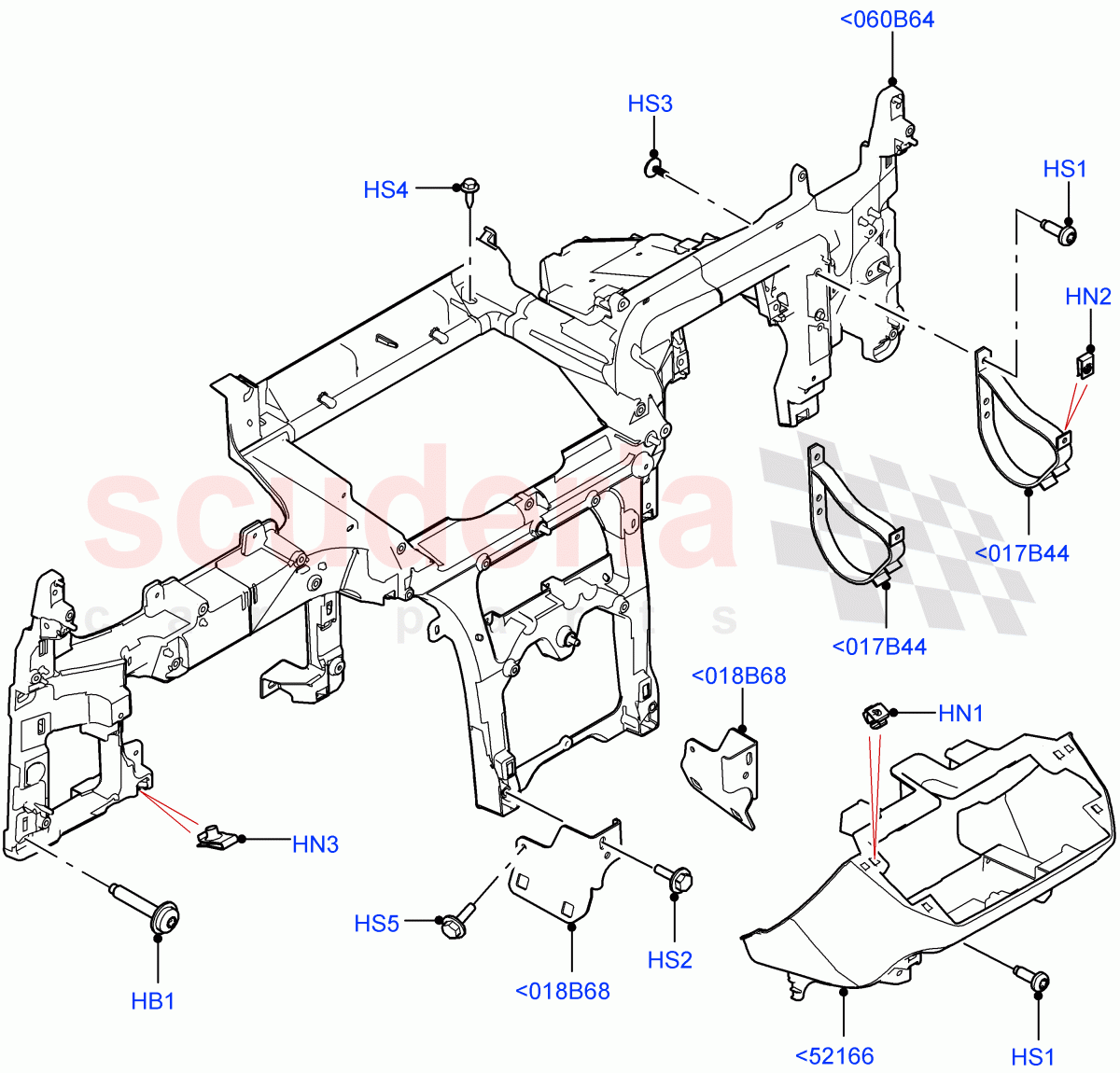 Instrument Panel(Internal Components) of Land Rover Land Rover Defender (2020+) [5.0 OHC SGDI SC V8 Petrol]