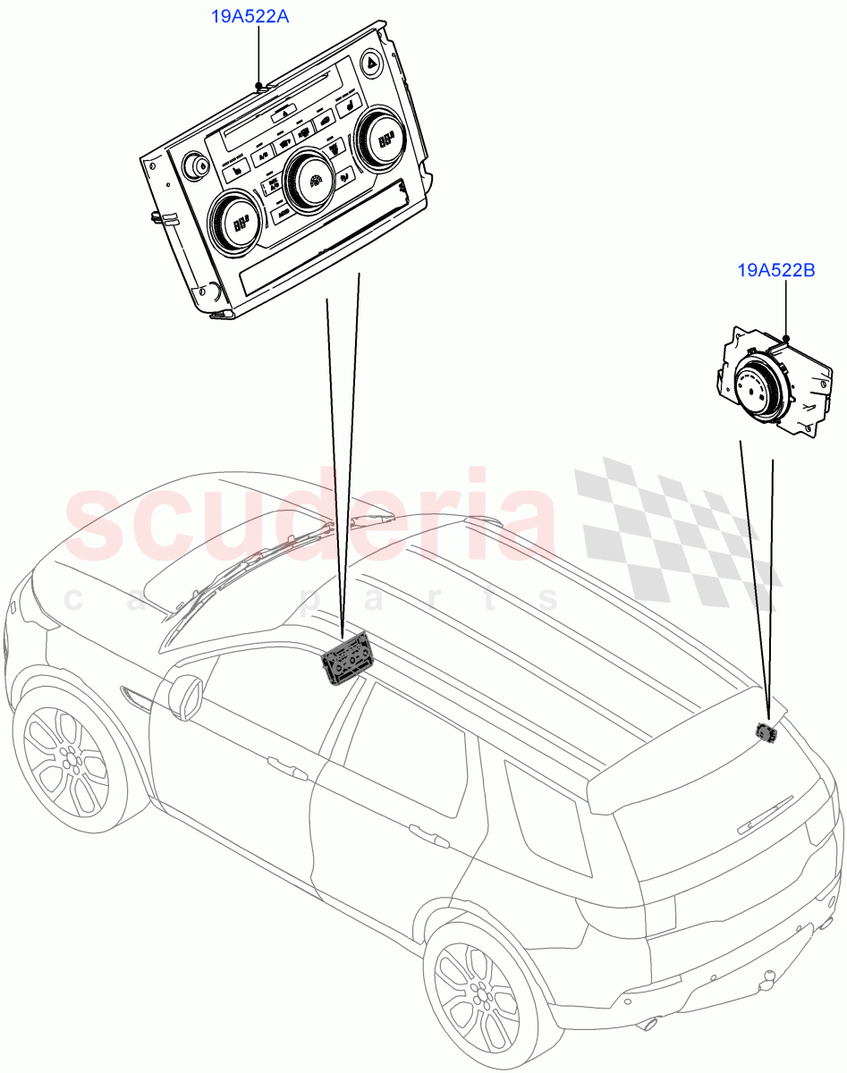 Heater & Air Conditioning Controls(Itatiaia (Brazil))((V)FROMGT000001) of Land Rover Land Rover Discovery Sport (2015+) [2.0 Turbo Petrol AJ200P]