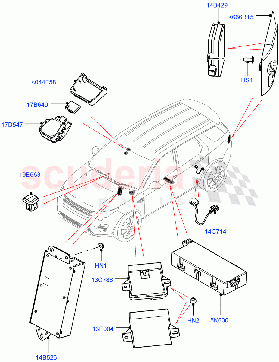 Vehicle Modules And Sensors(Itatiaia (Brazil))((V)FROMGT000001) of Land Rover Land Rover Discovery Sport (2015+) [1.5 I3 Turbo Petrol AJ20P3]
