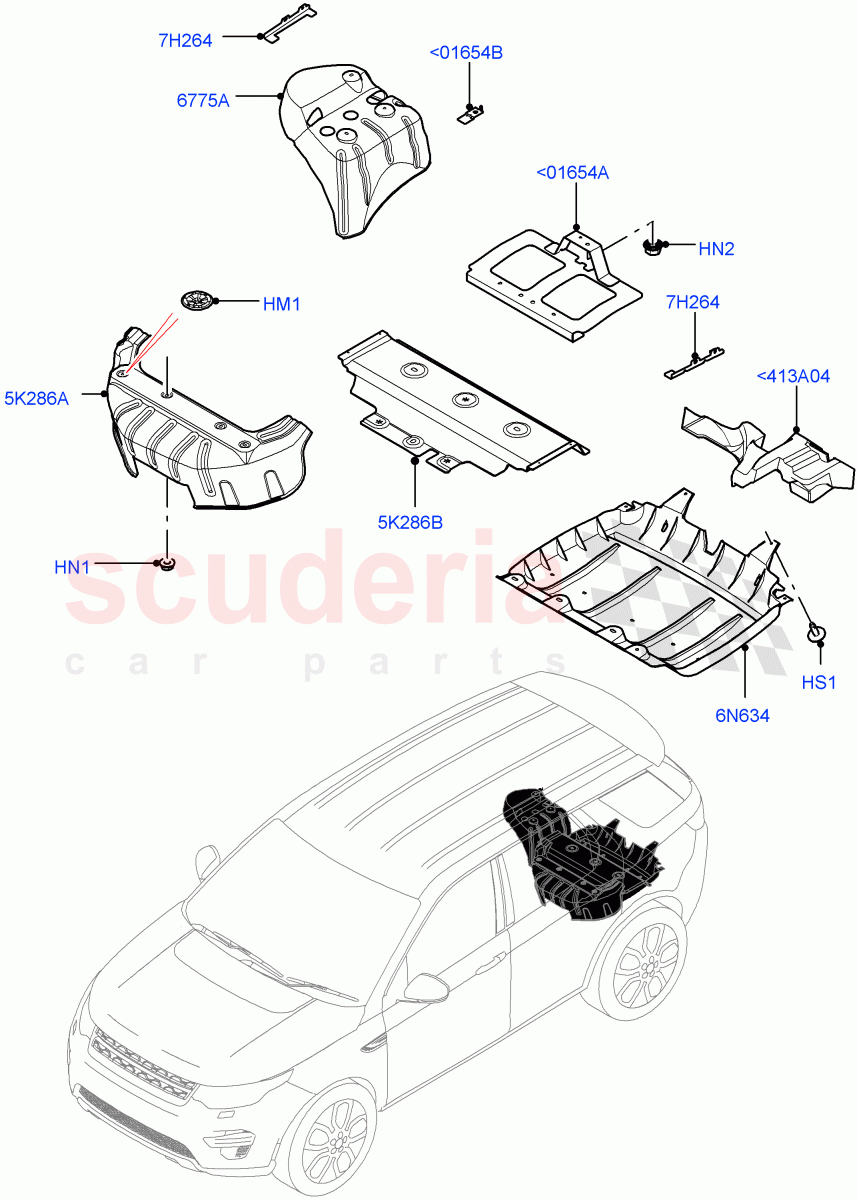 Splash And Heat Shields(Body, Rear Section)(Changsu (China))((V)FROMKG446857) of Land Rover Land Rover Discovery Sport (2015+) [1.5 I3 Turbo Petrol AJ20P3]
