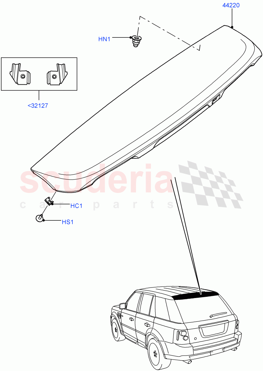 Spoiler And Related Parts((V)FROMAA000001) of Land Rover Land Rover Range Rover Sport (2010-2013) [5.0 OHC SGDI NA V8 Petrol]