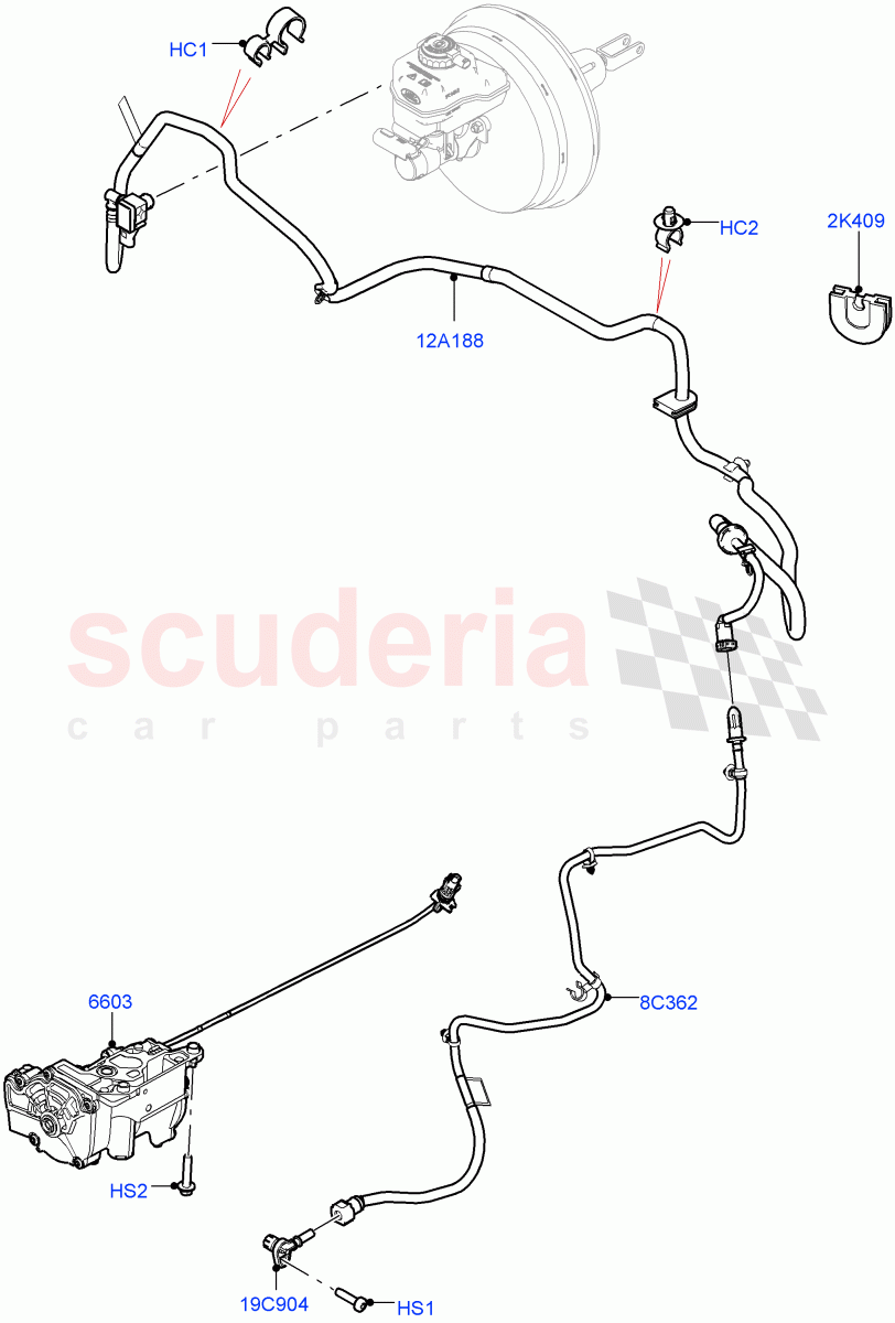 Vacuum Control And Air Injection(3.0L AJ20P6 Petrol High,RHD)((V)FROMKA000001) of Land Rover Land Rover Range Rover Sport (2014+) [3.0 I6 Turbo Petrol AJ20P6]