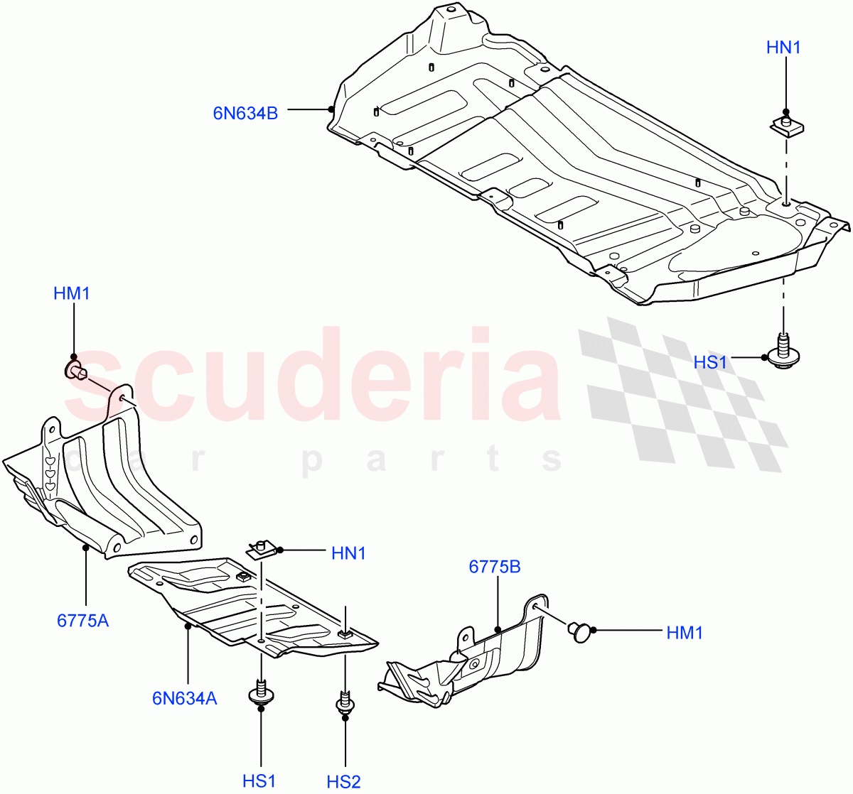 Splash And Heat Shields(Undertray)((V)FROMAA000001) of Land Rover Land Rover Discovery 4 (2010-2016) [3.0 DOHC GDI SC V6 Petrol]
