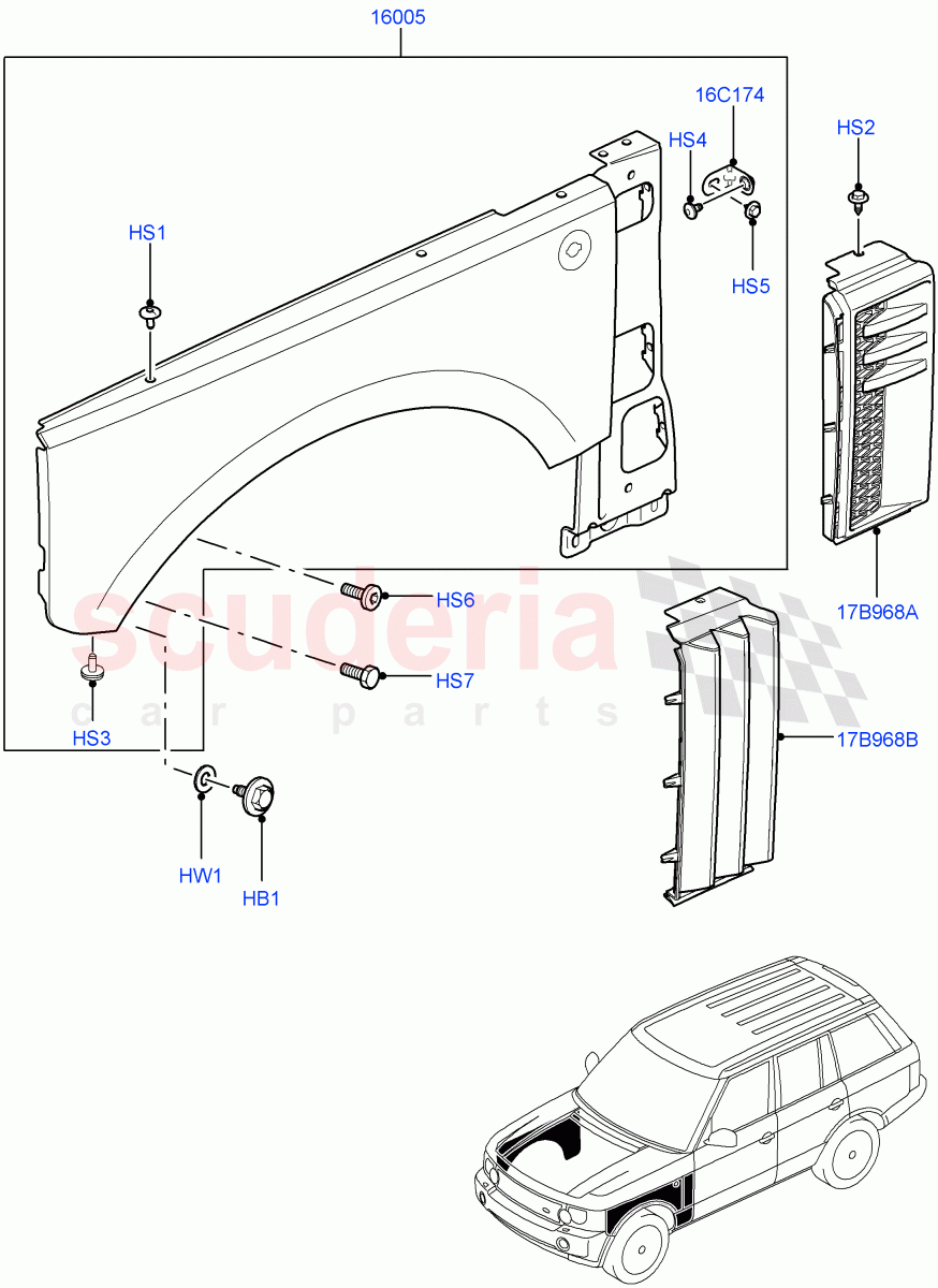Dash Panel And Front Fenders((V)FROMAA000001) of Land Rover Land Rover Range Rover (2010-2012) [4.4 DOHC Diesel V8 DITC]